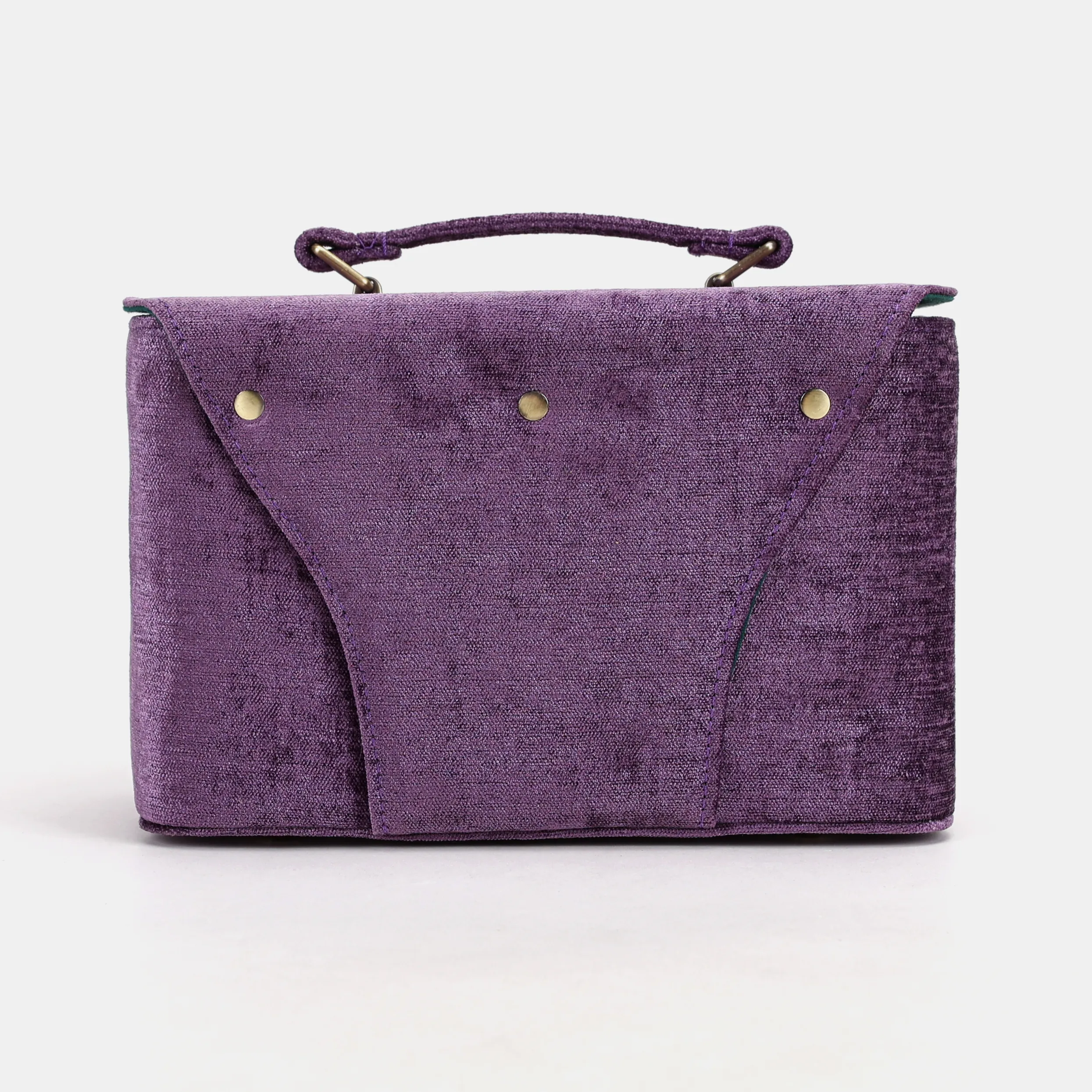 Solid Purple Clara Medium Train Case Purse - Image 6