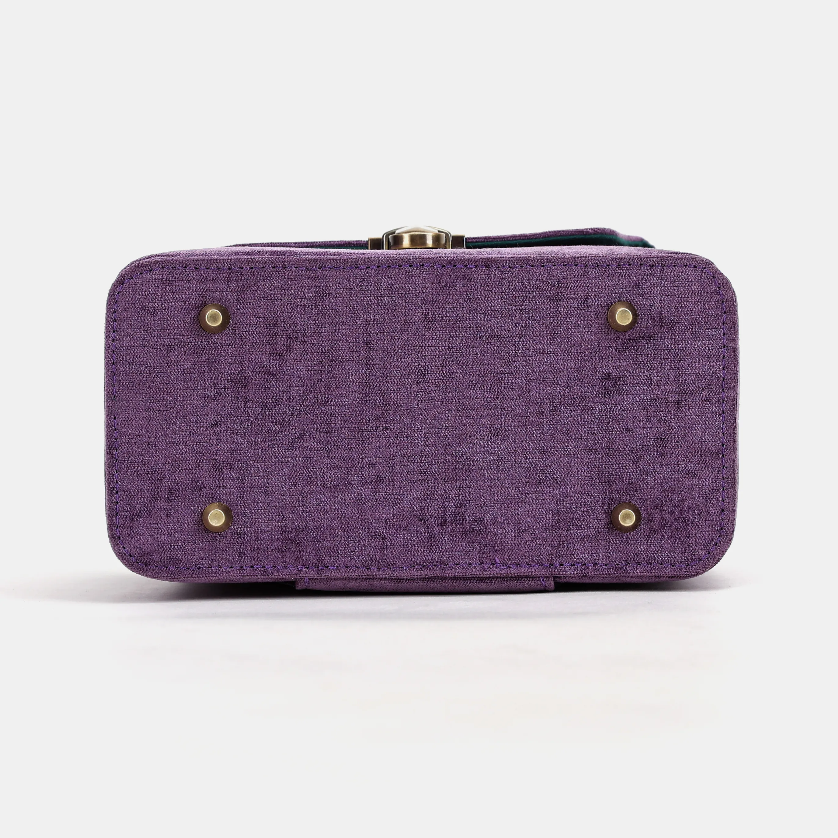 Solid Purple Clara Medium Train Case Purse - Image 7
