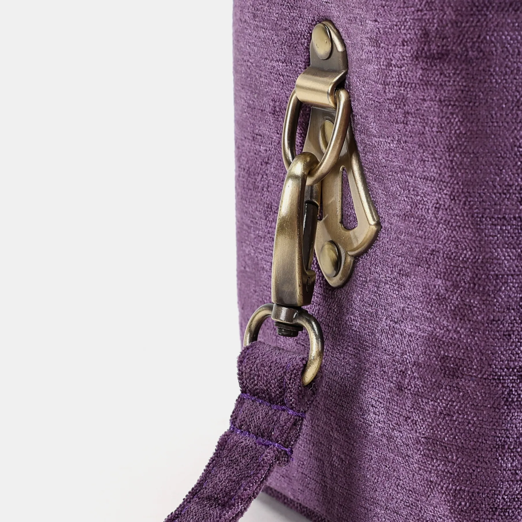Solid Purple Clara Medium Train Case Purse - Image 9