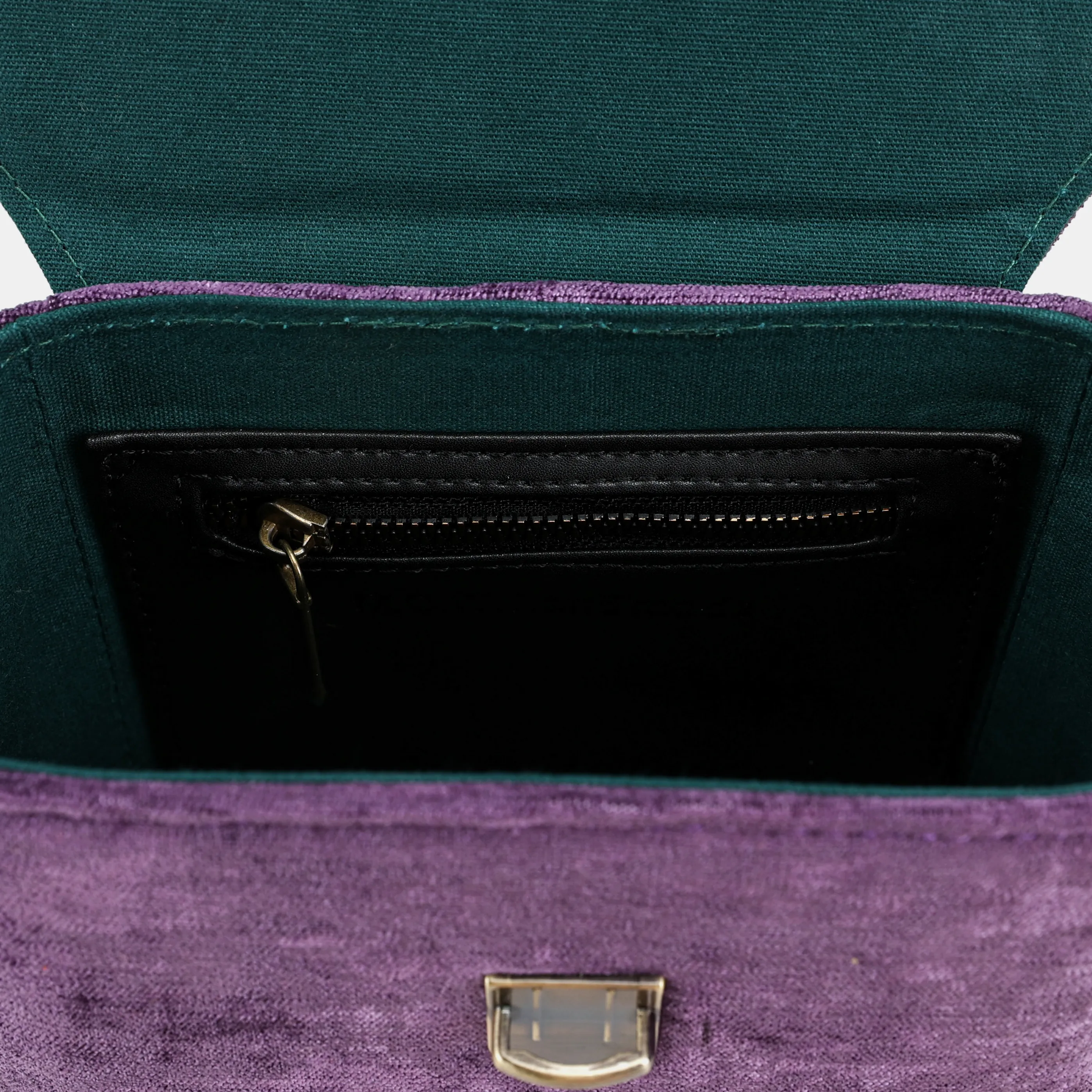 Solid Purple Emma Small Train Case Crossbody - Image 9