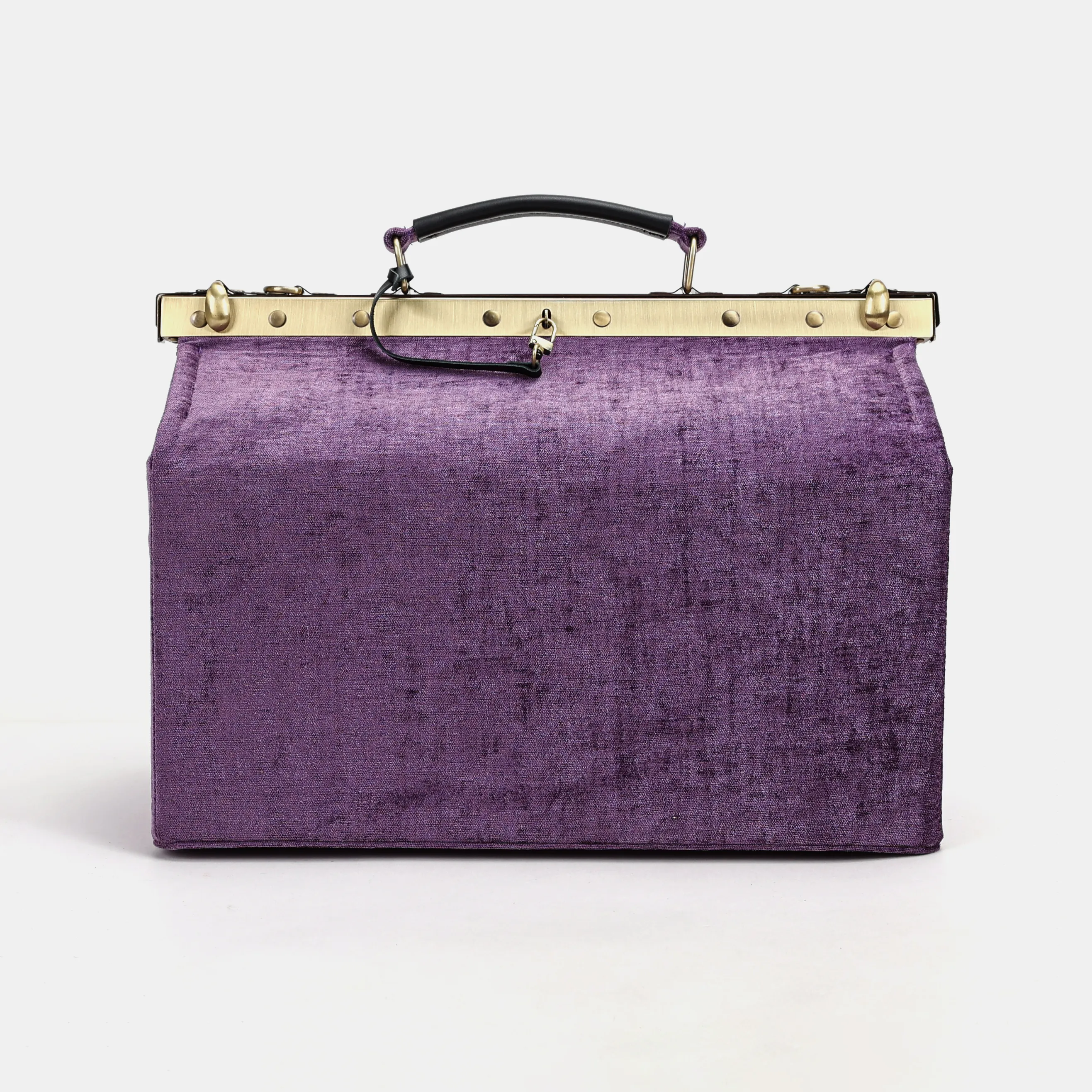 Solid Purple Genevieve Carpet Gladstone Bag - Image 3