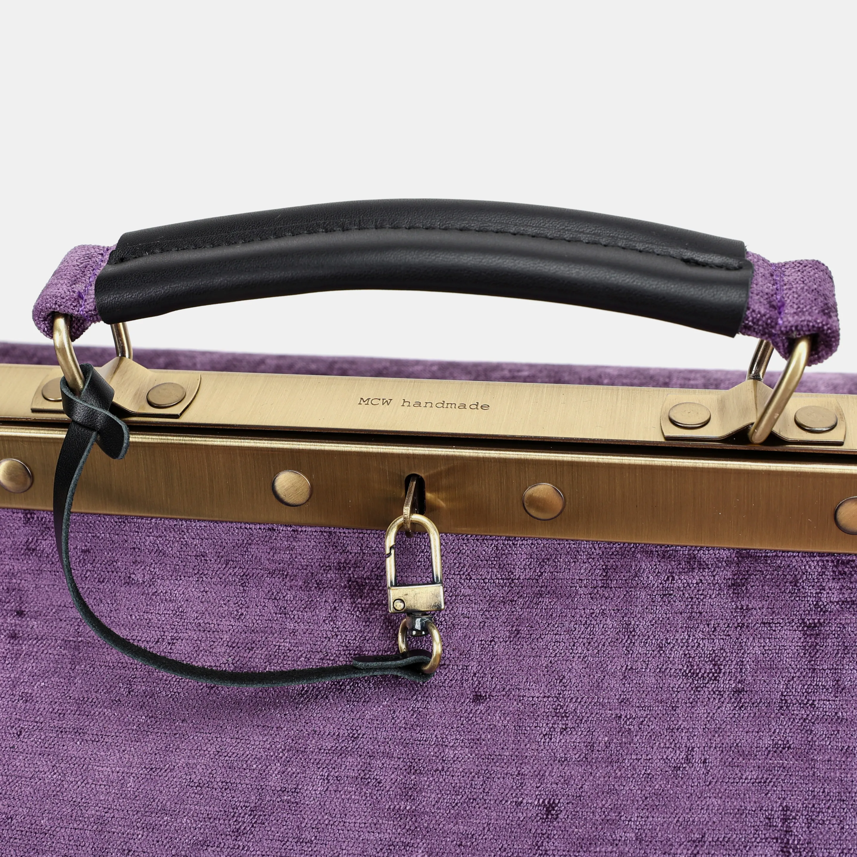 Solid Purple Genevieve Carpet Gladstone Bag - Image 6
