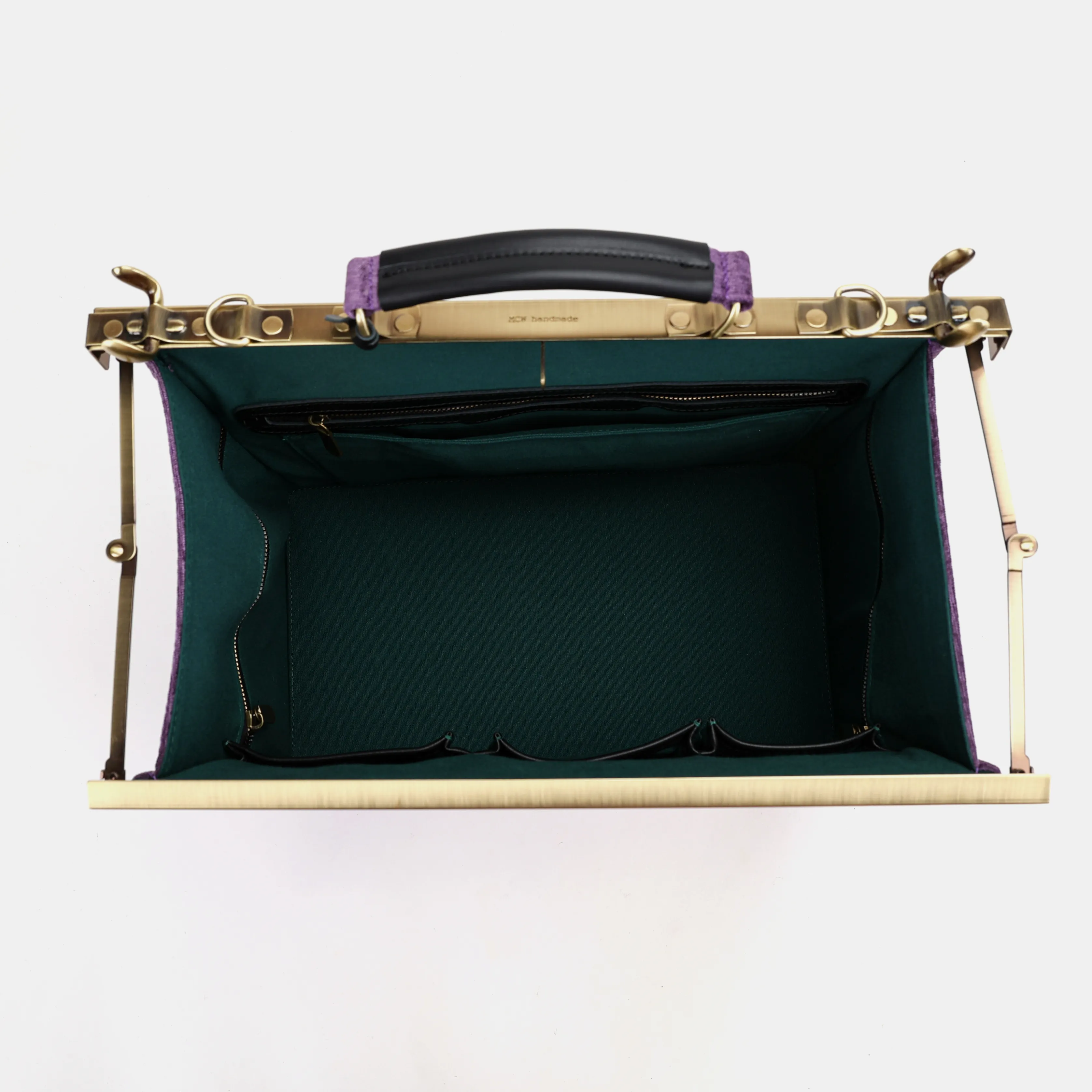 Solid Purple Genevieve Carpet Gladstone Bag - Image 8