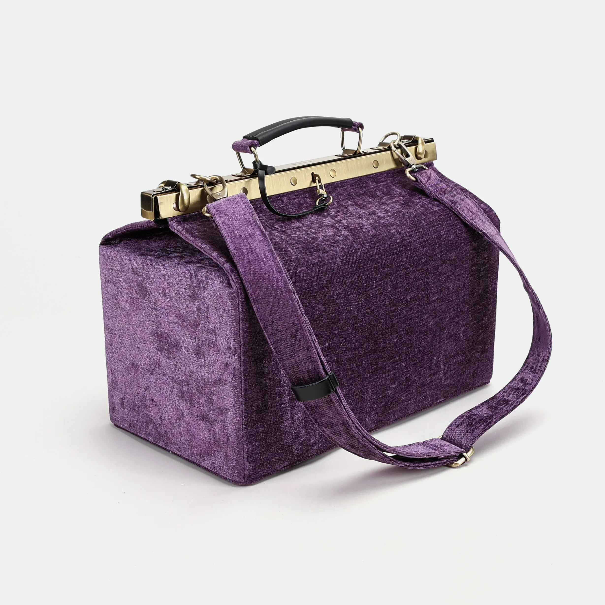 Solid Purple Genevieve Carpet Gladstone Bag - Image 9