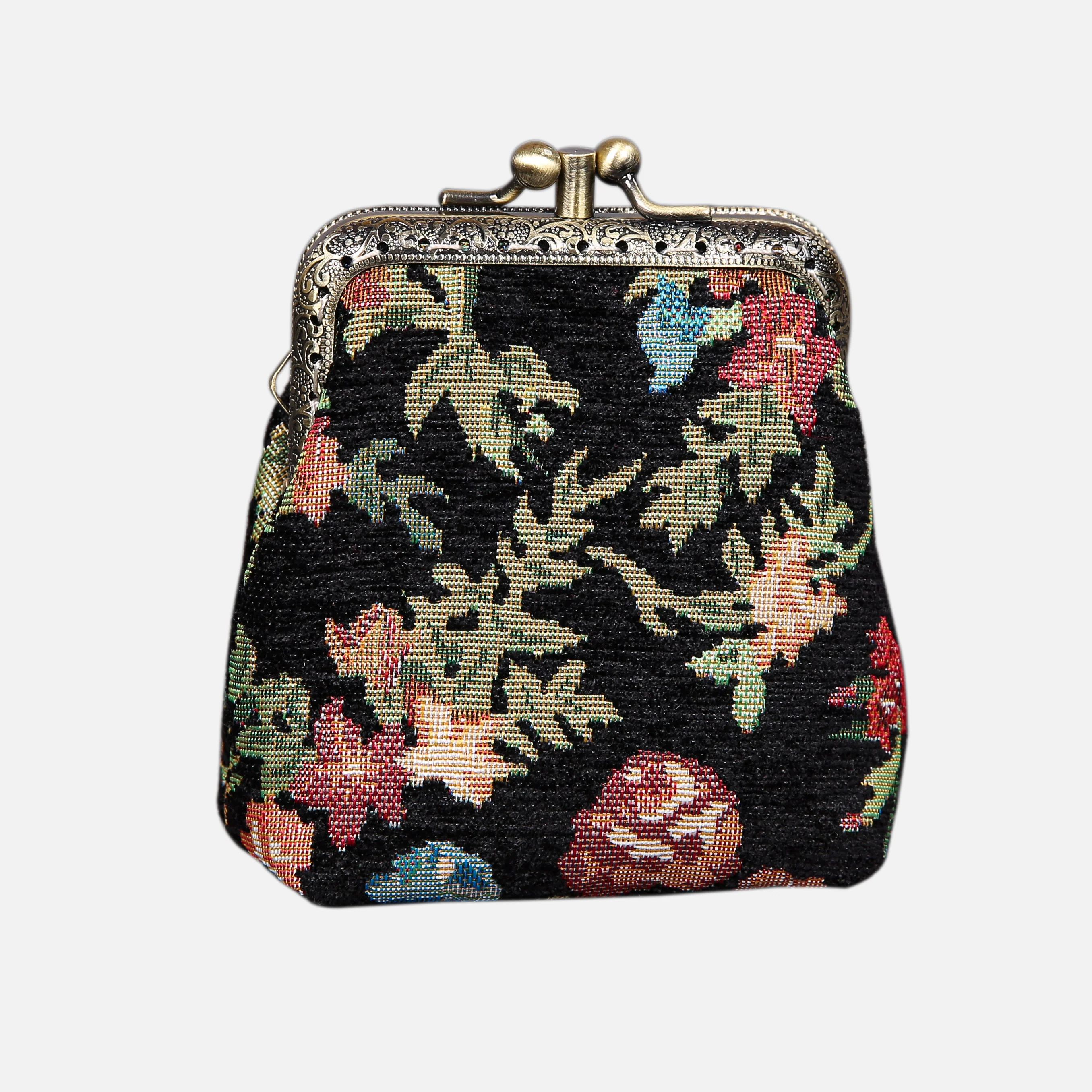 Spring Valley Black Double Kiss Clasp Coin Purse - Image 3