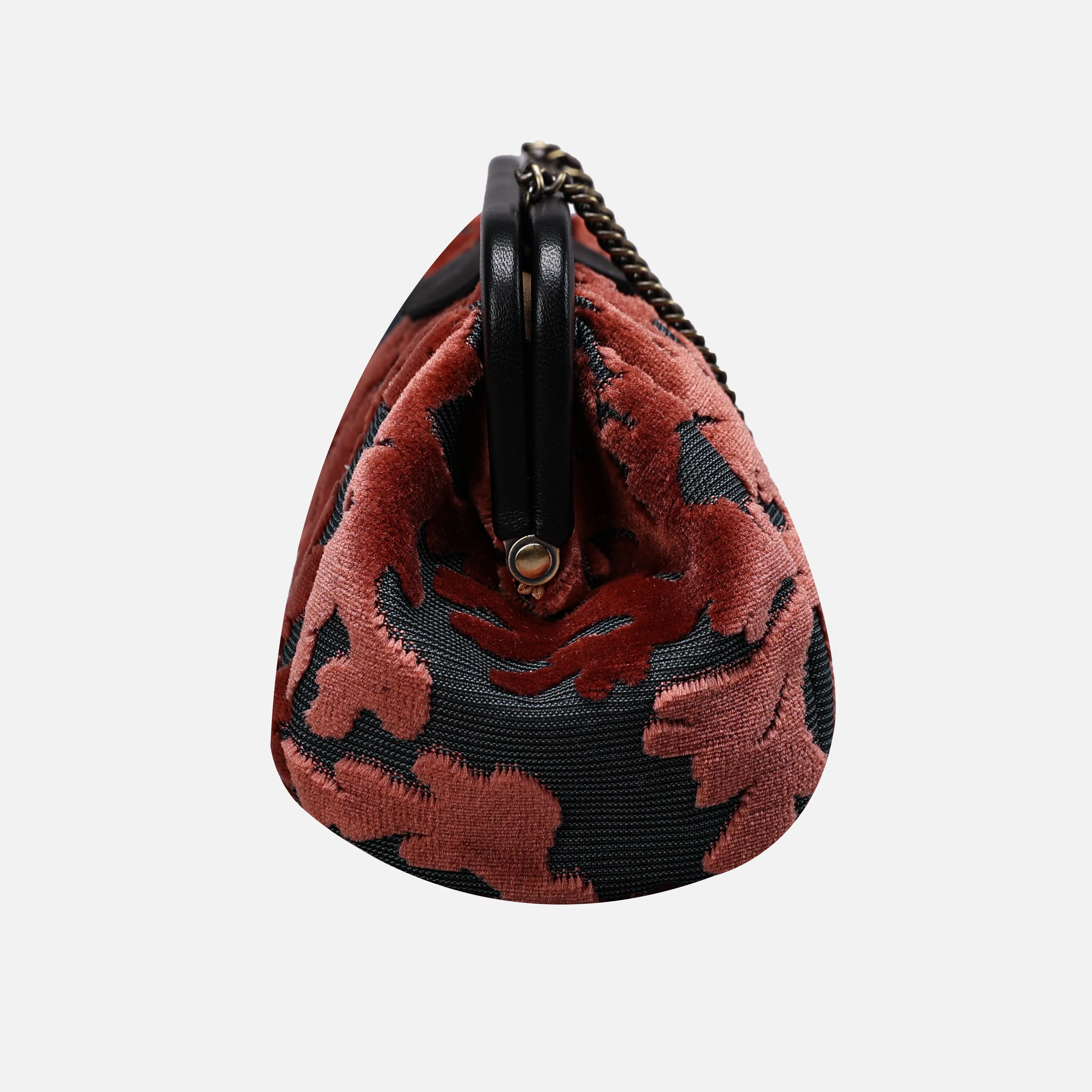 Burnout Velvet St Tropez Scuba Coral Evening Bag Clutch - Image 5