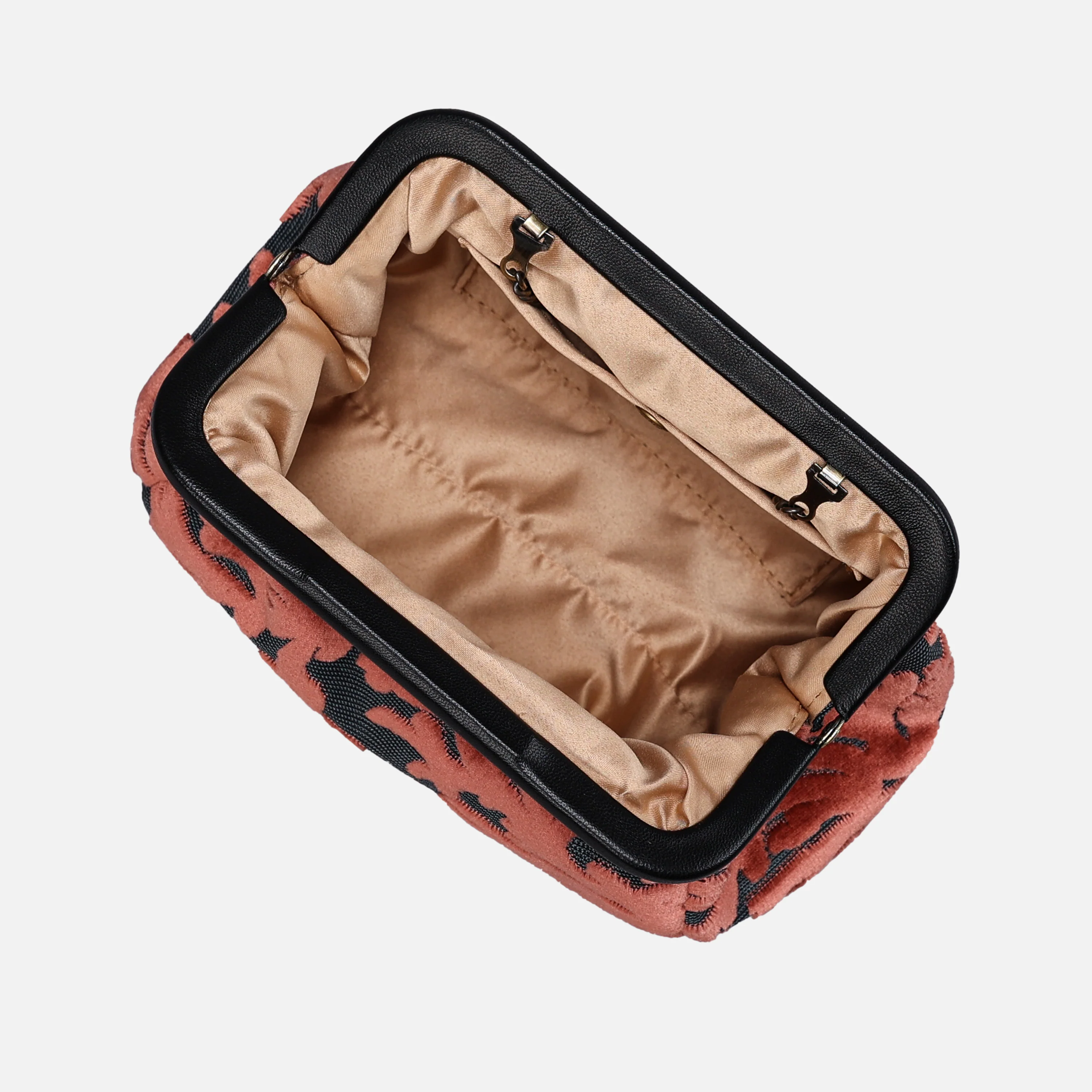 Burnout Velvet St Tropez Scuba Coral Evening Bag Clutch - Image 7