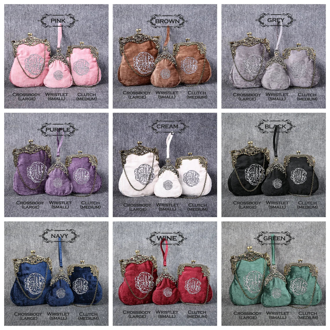 French Swirl Chatelaine Purses - Image 12