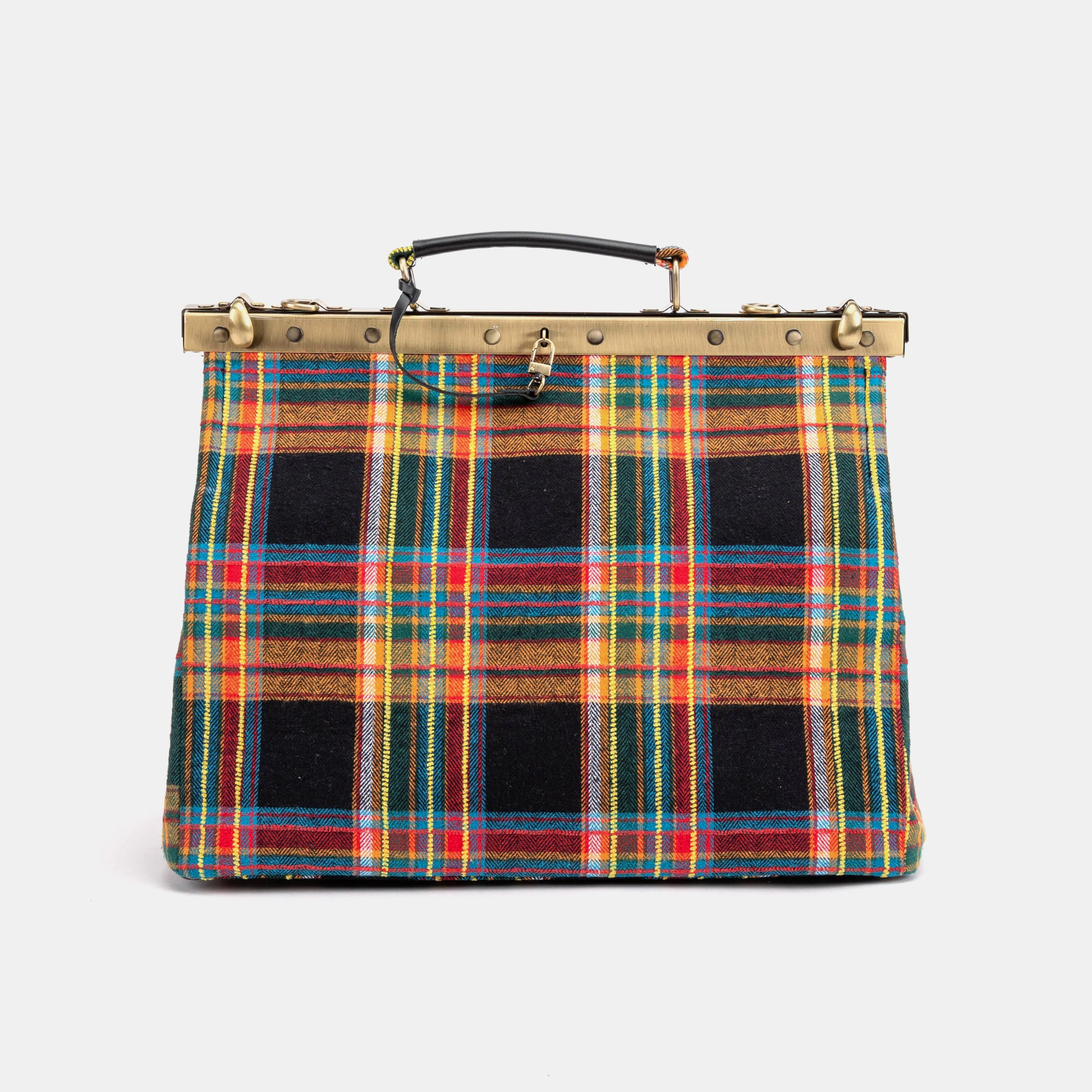 Tartan Stewart Black Celine Carpet Gladstone Bag - Image 2