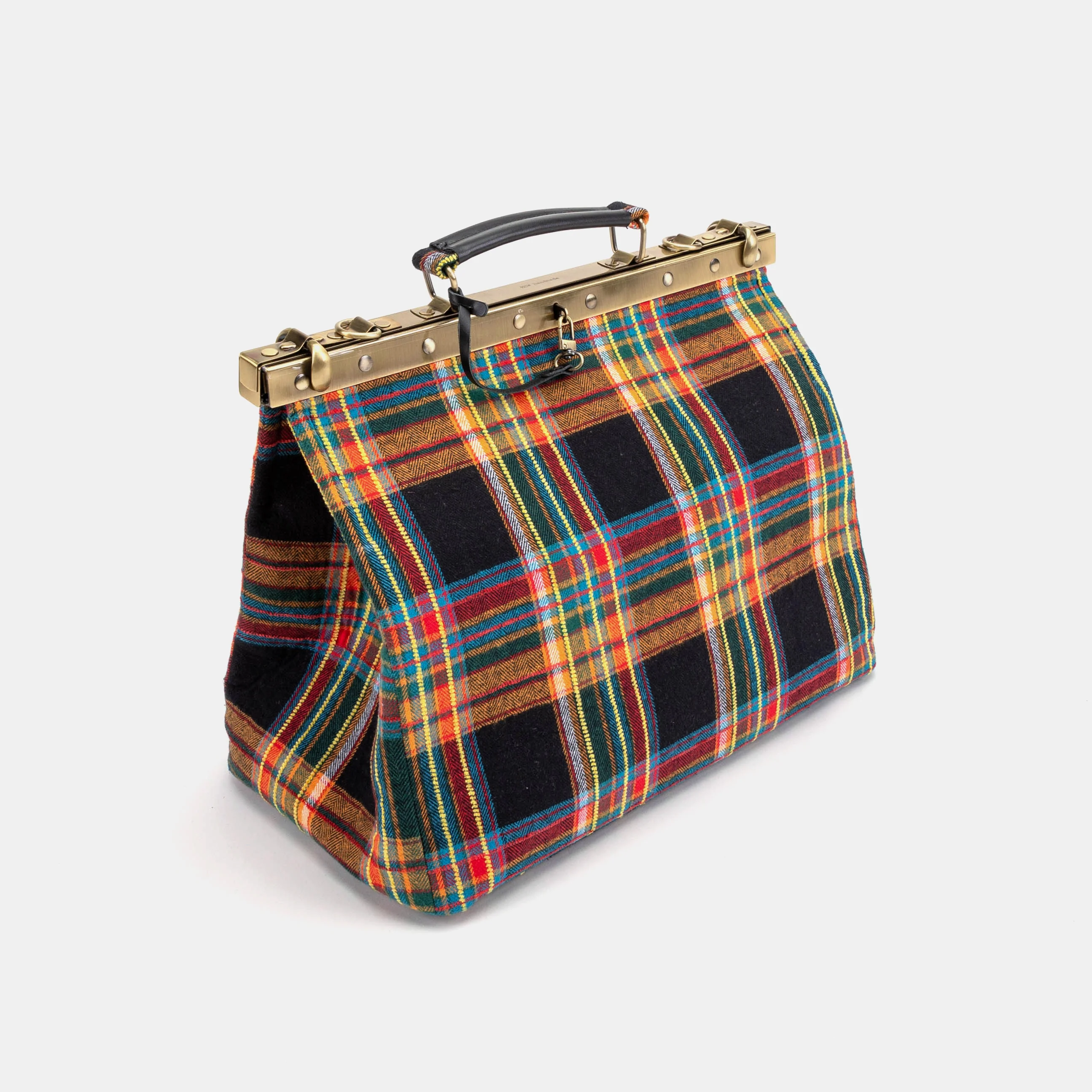 Tartan Stewart Black Celine Carpet Gladstone Bag - Image 3
