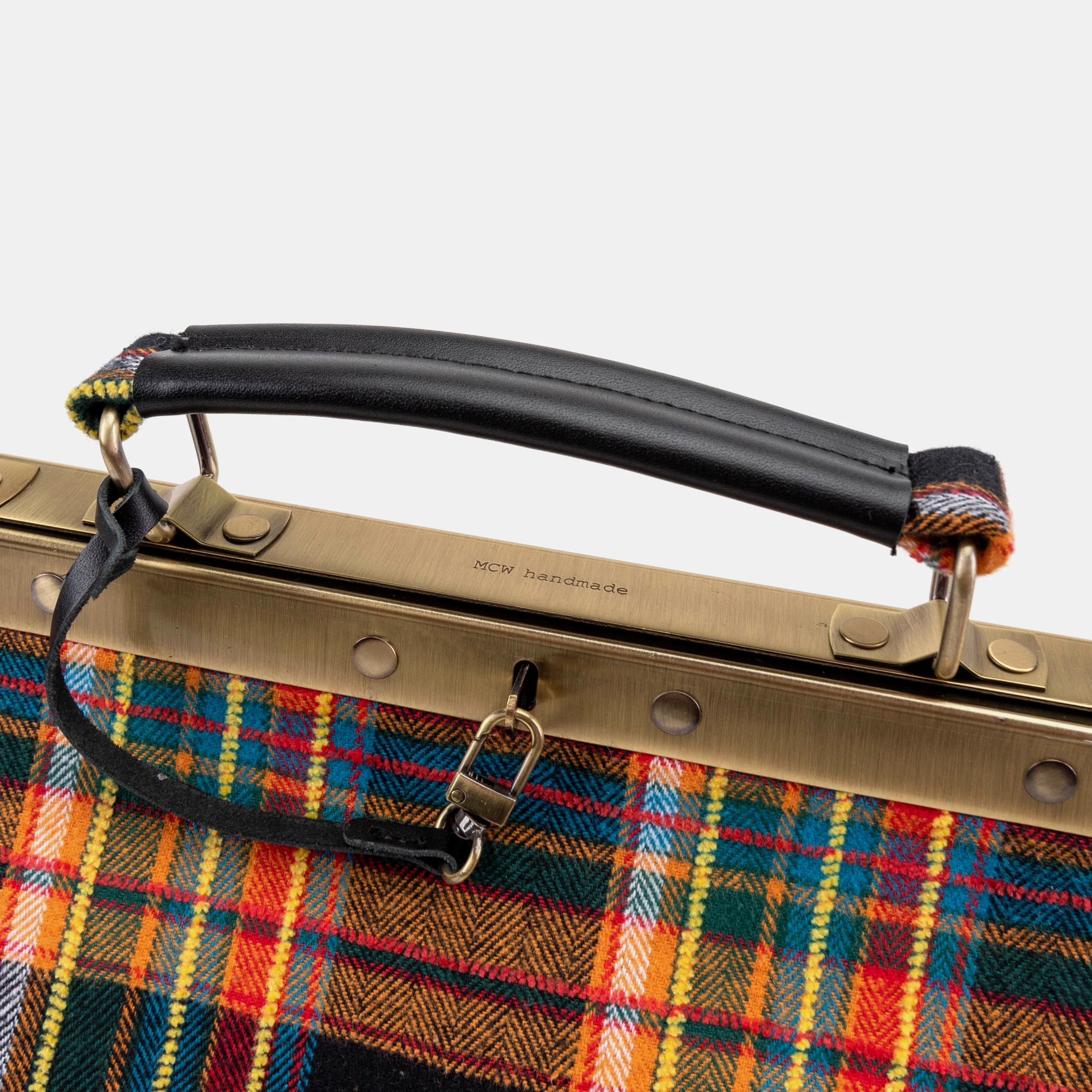 Tartan Stewart Black Celine Carpet Gladstone Bag - Image 5