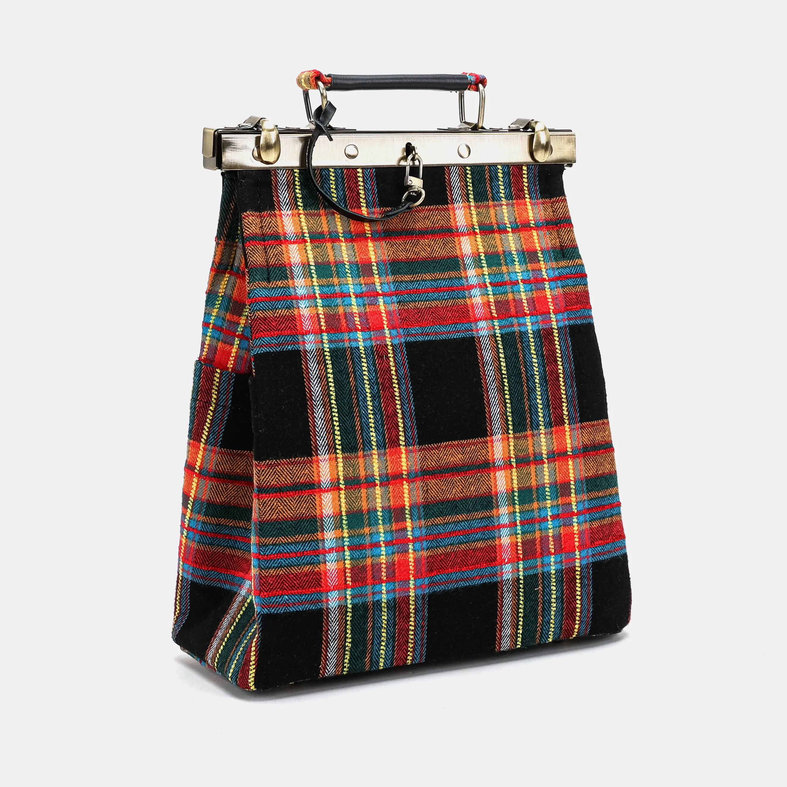 Tartan Stewart Black Helena Carpet Backpack Gladstone Bag - Image 4