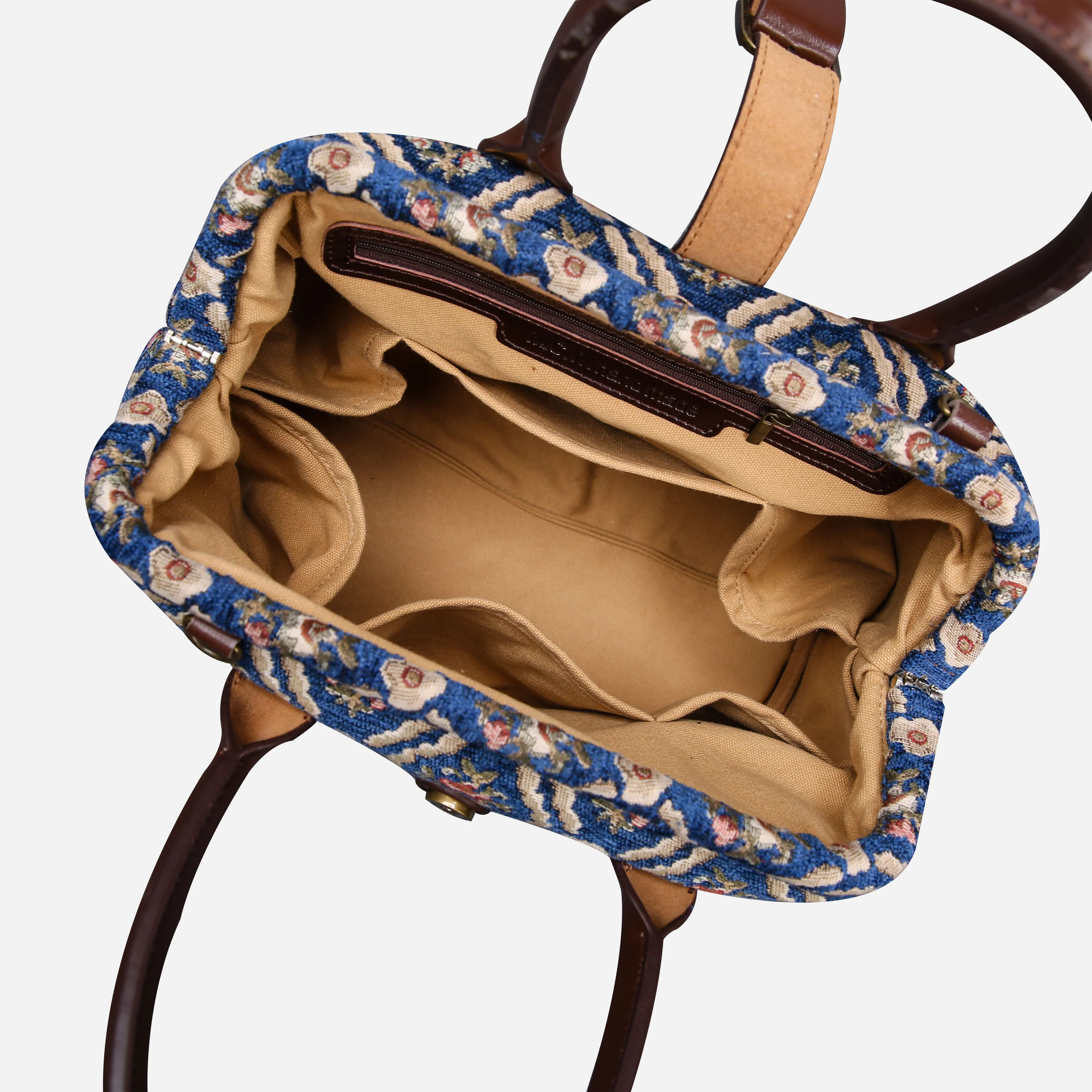Traditional Blue Carpet Handbag Purse - Image 5