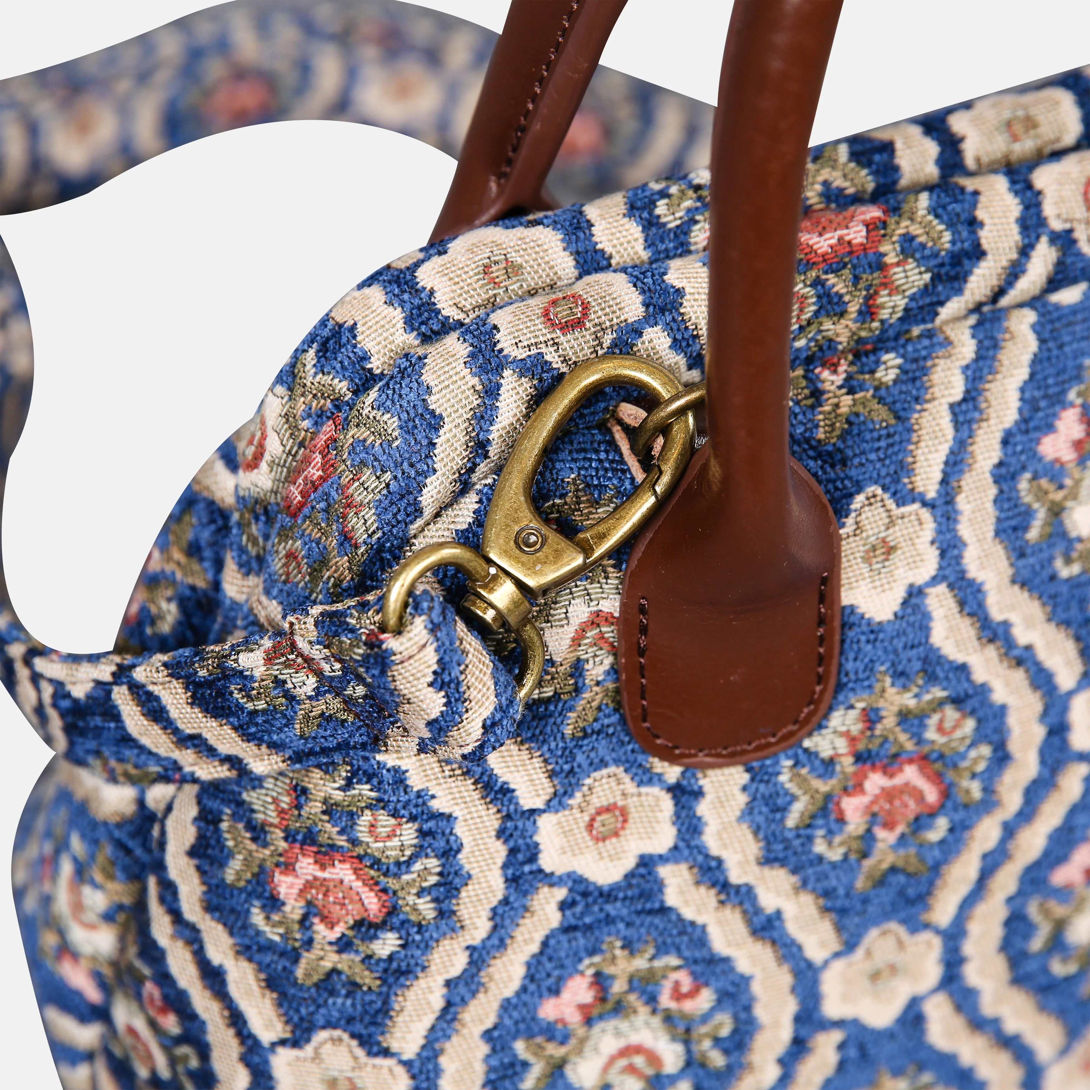 Traditional Blue Carpet Satchel - Image 4