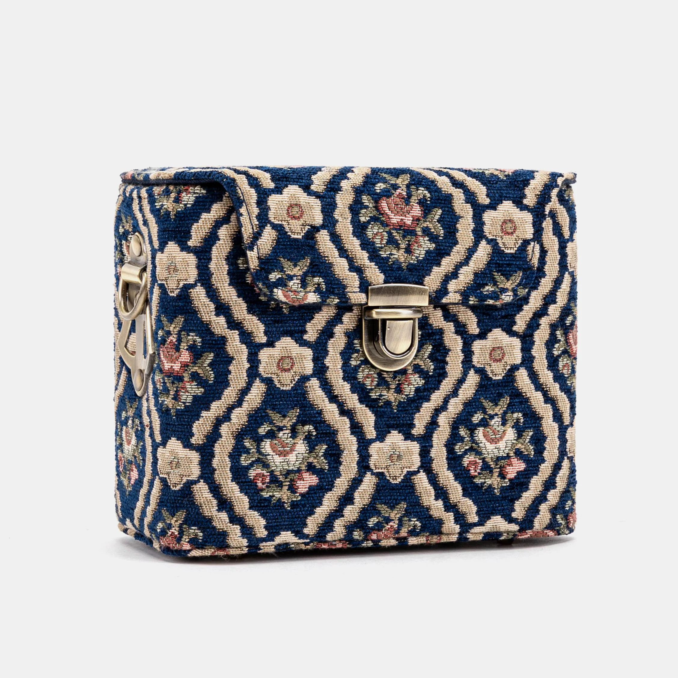 Traditional Blue Emma Small Train Case Crossbody - Image 3