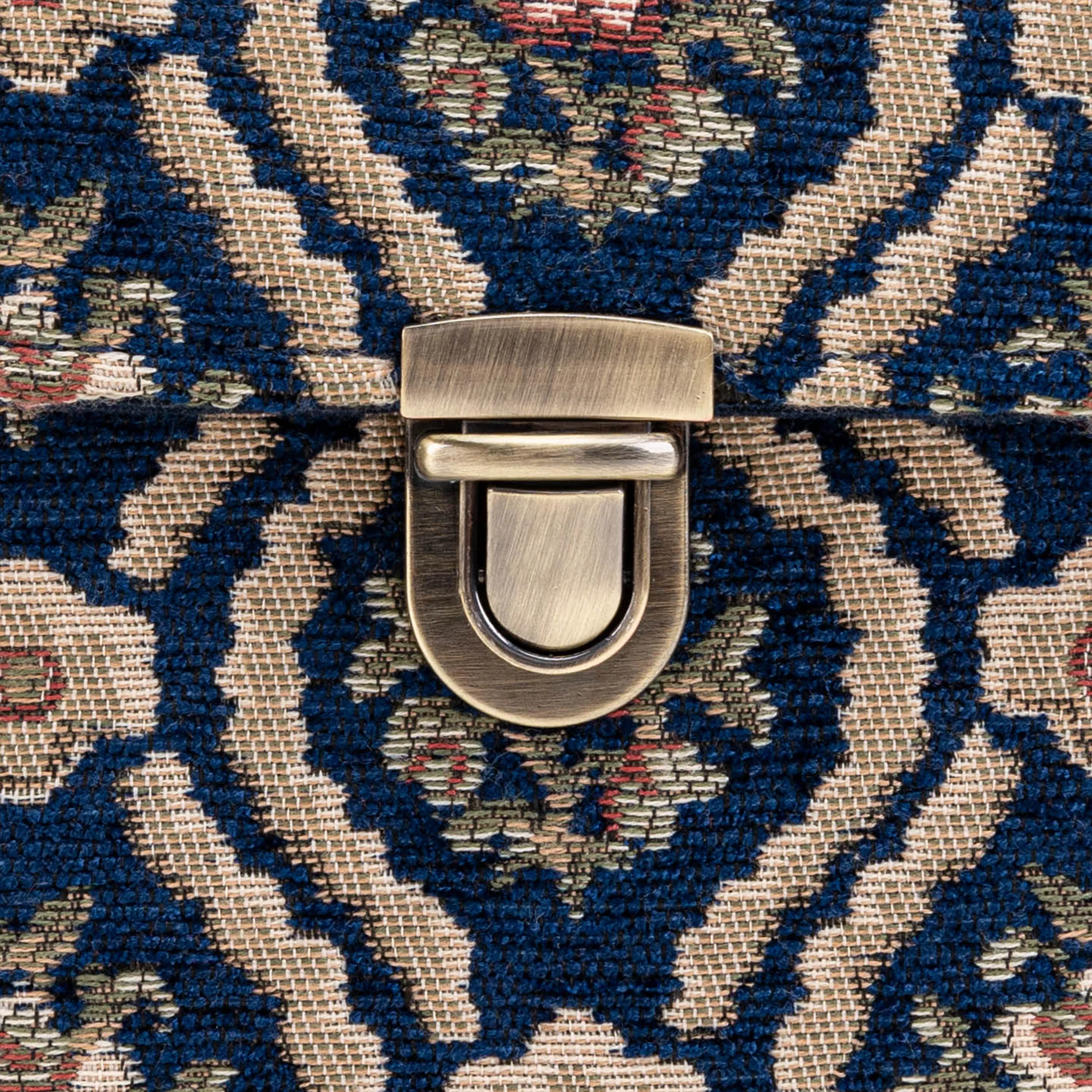 Traditional Blue Emma Small Train Case Crossbody - Image 5