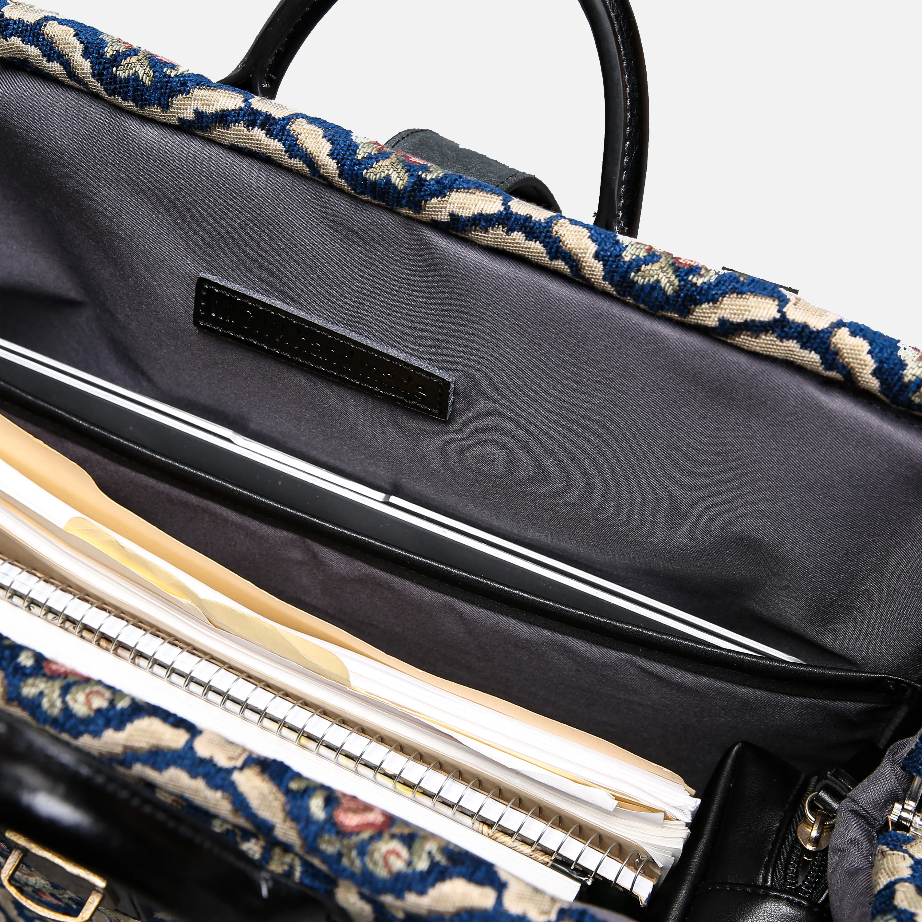 Traditional Blue Laptop Work Bag - Image 7