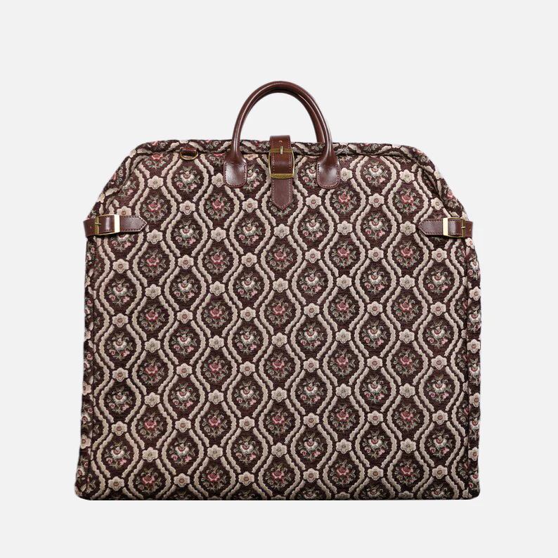 Traditional Brown Carpet Garment Bag - Image 3
