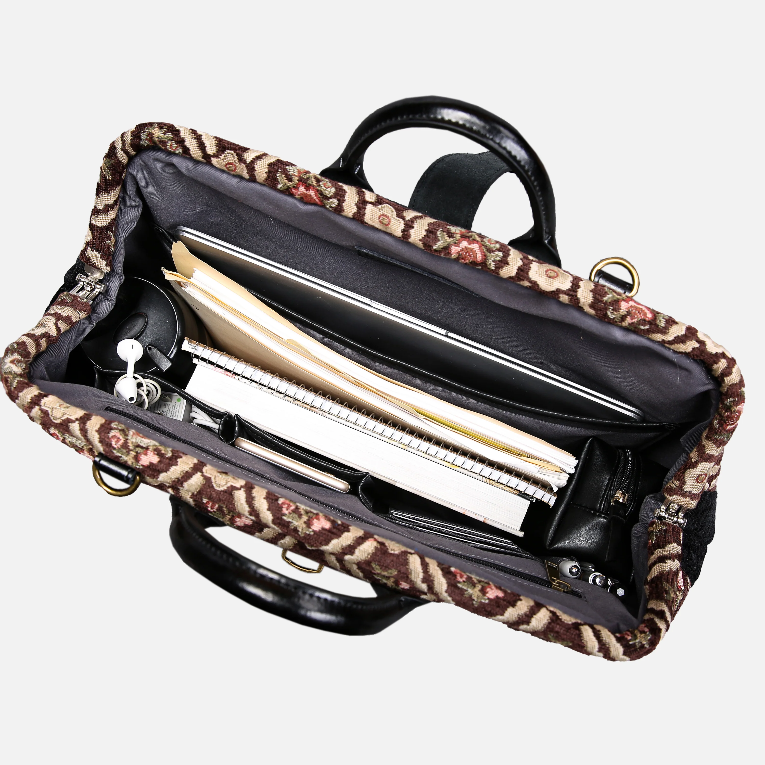 Traditional Brown Laptop Work Bag - Image 12