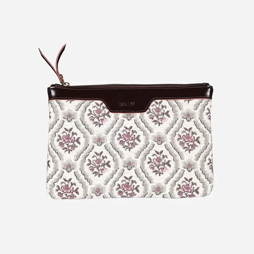 Traditional Cream Wristlet Clutch