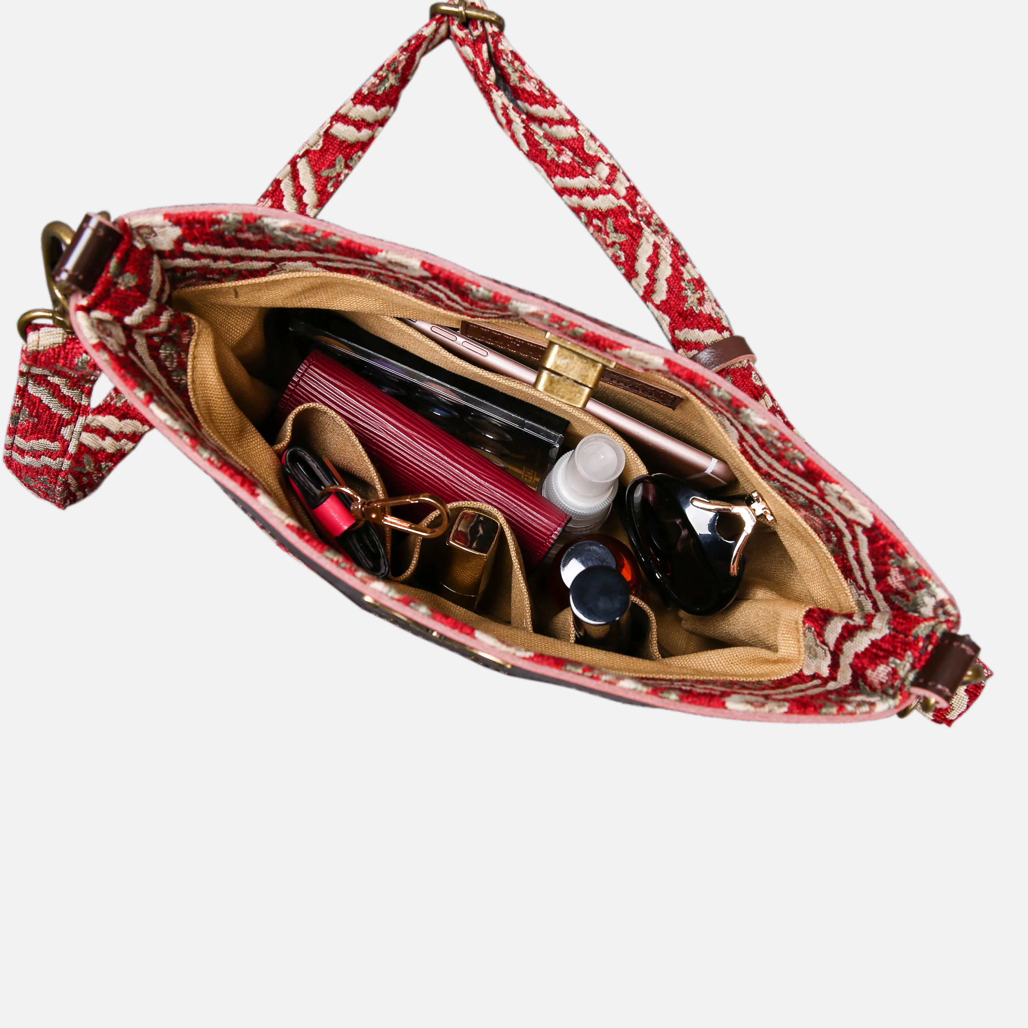 Traditional Red Butterfly Crossbody Bag - Image 6