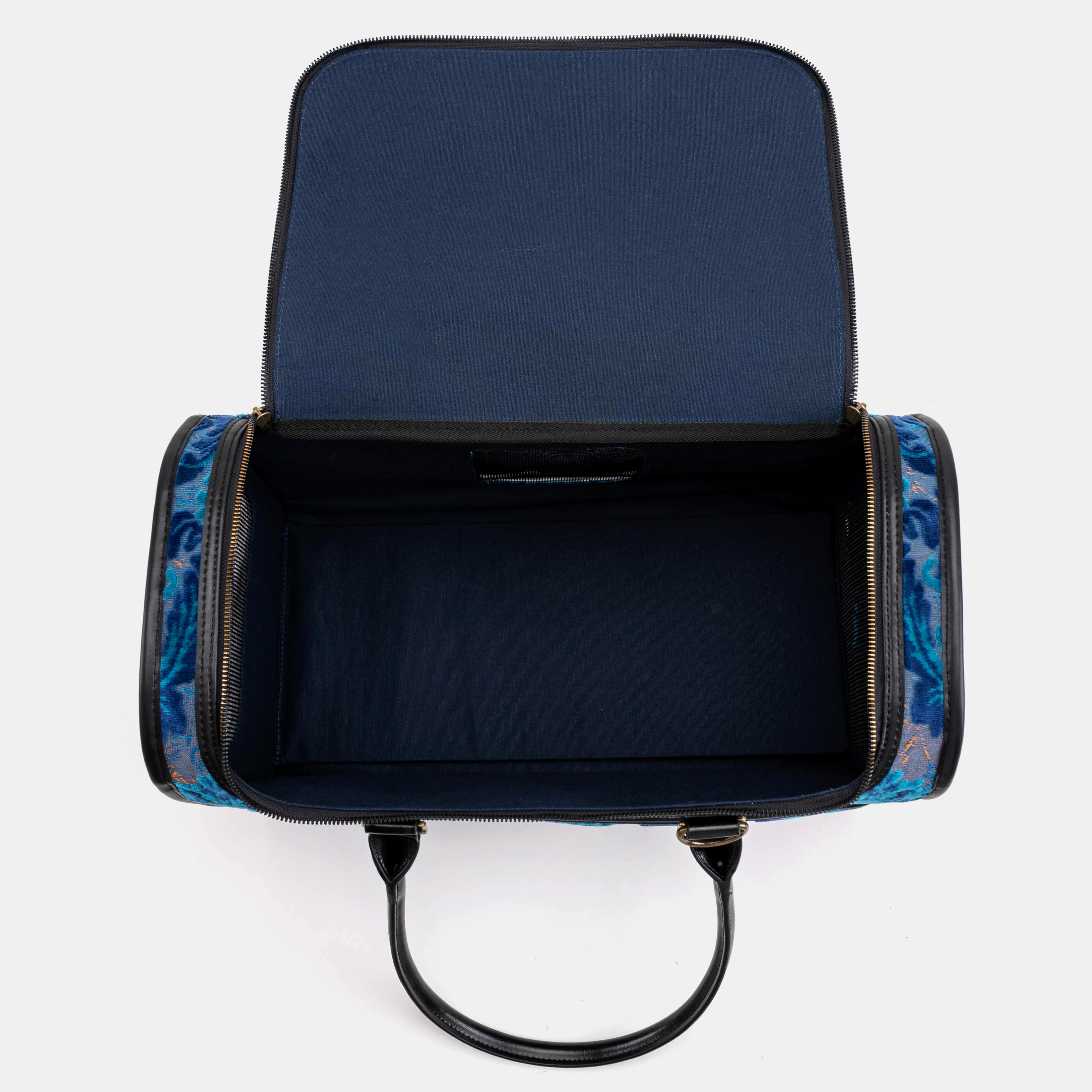 Travel Dog Carrier Bag Burnout Velvet Revival Aqua - Image 9