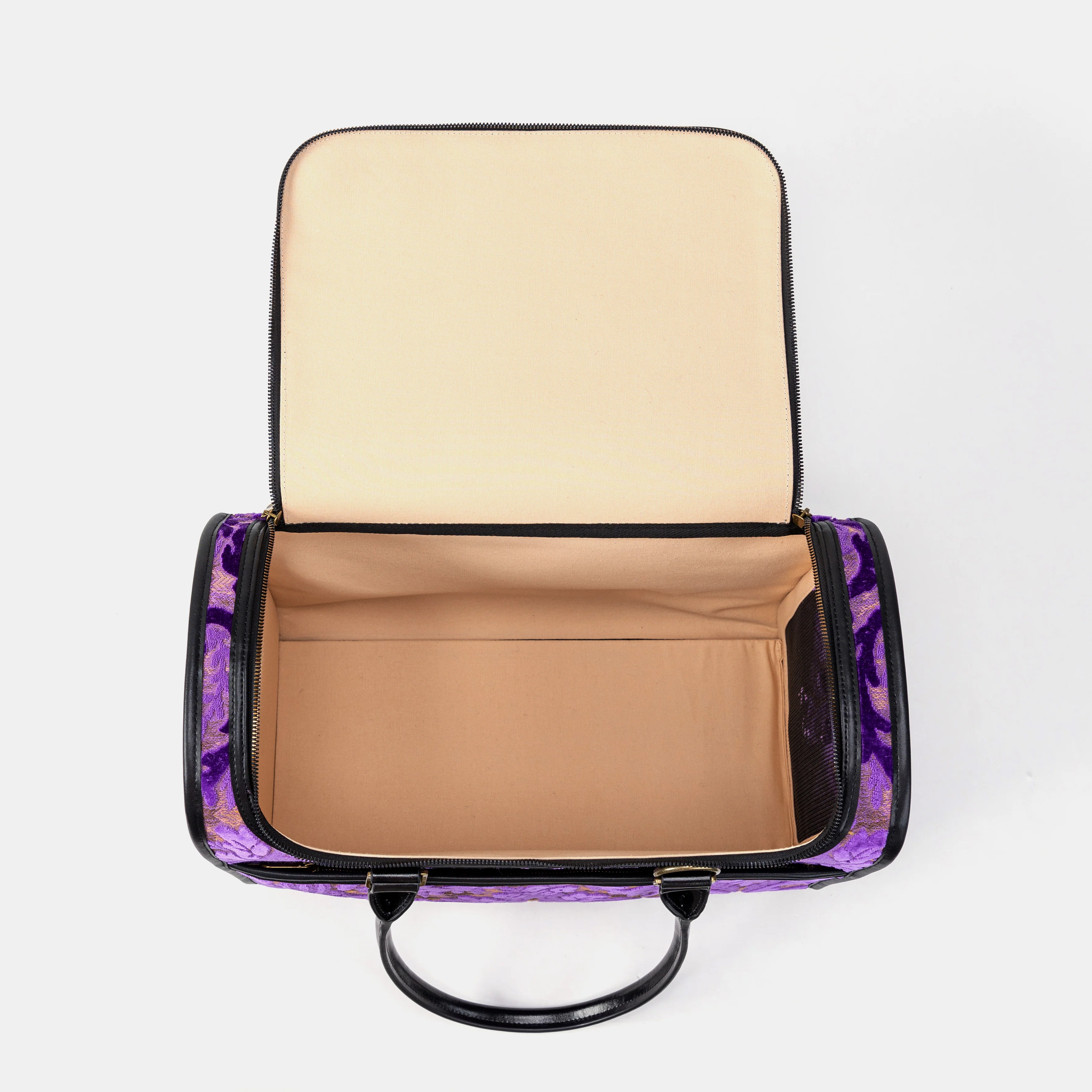 Travel Dog Carrier Bag Burnout Velvet Purple - Image 8