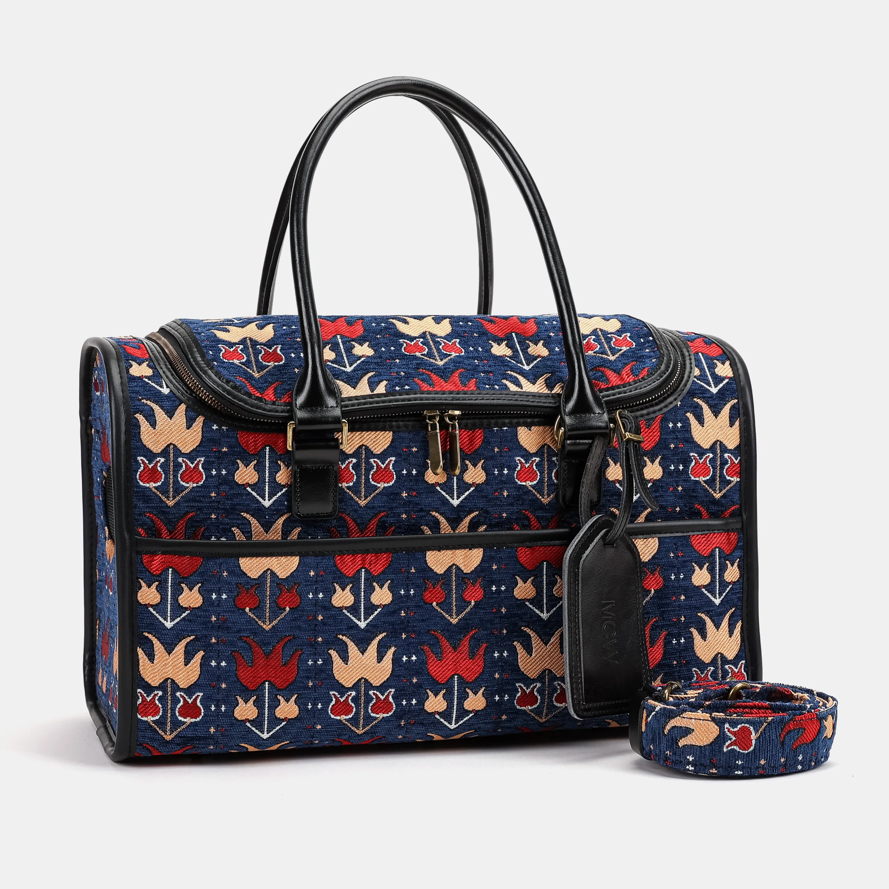 Travel Dog Carrier Bag Poppy Bloom - Image 2