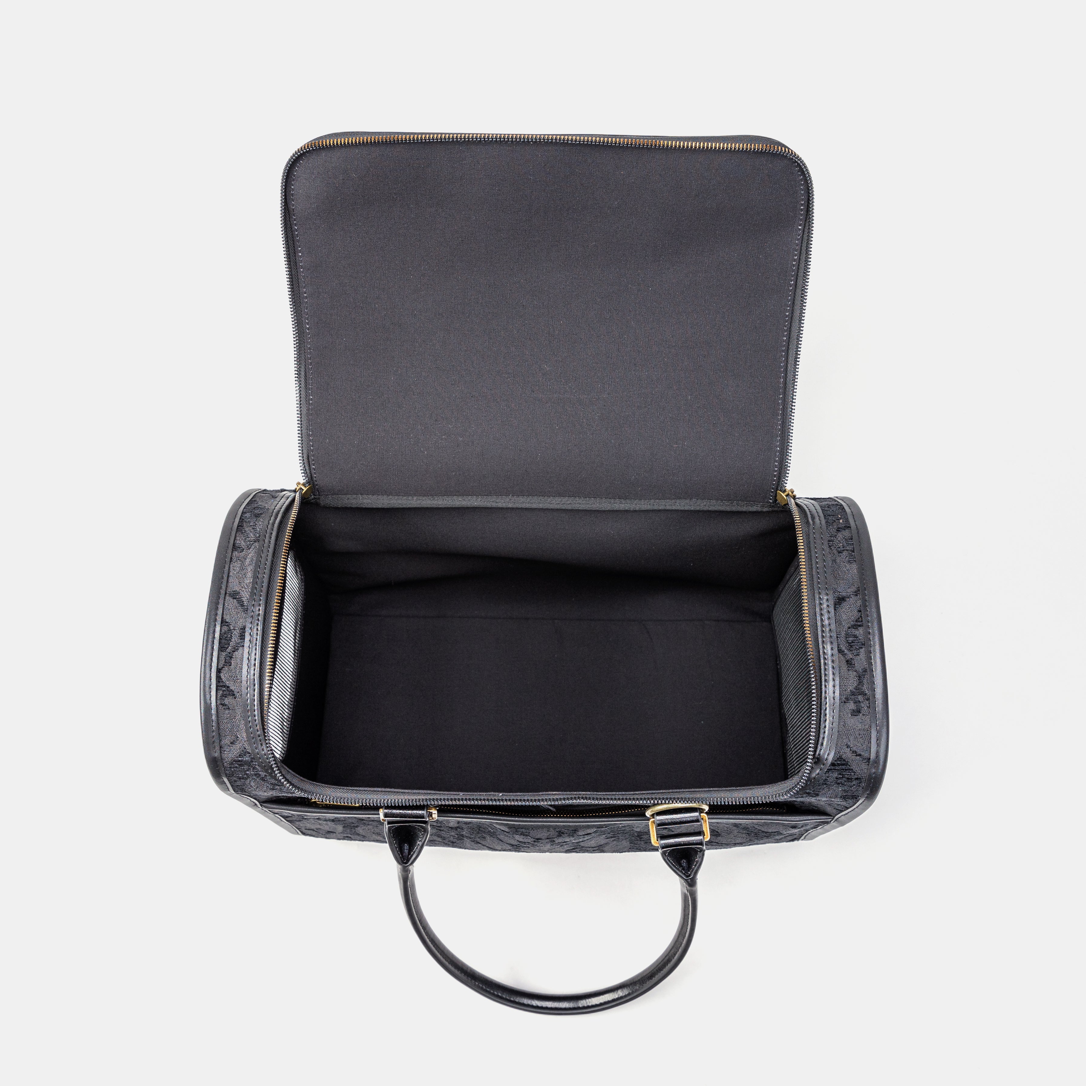 Travel Dog Carrier Bag Victorian Blossom Black/Black - Image 10