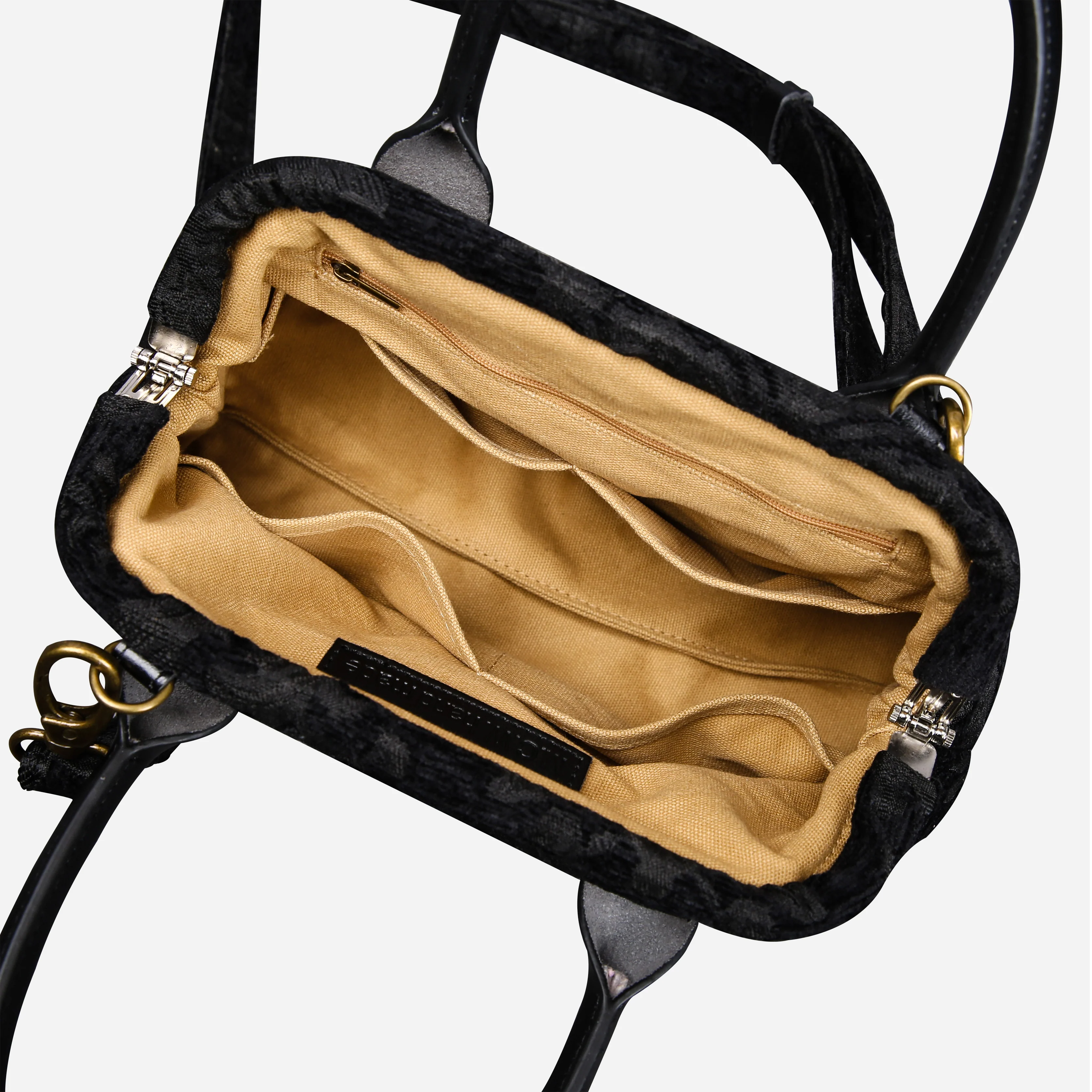 Victorian Blossom Black/Black Carpet Satchel - Image 7