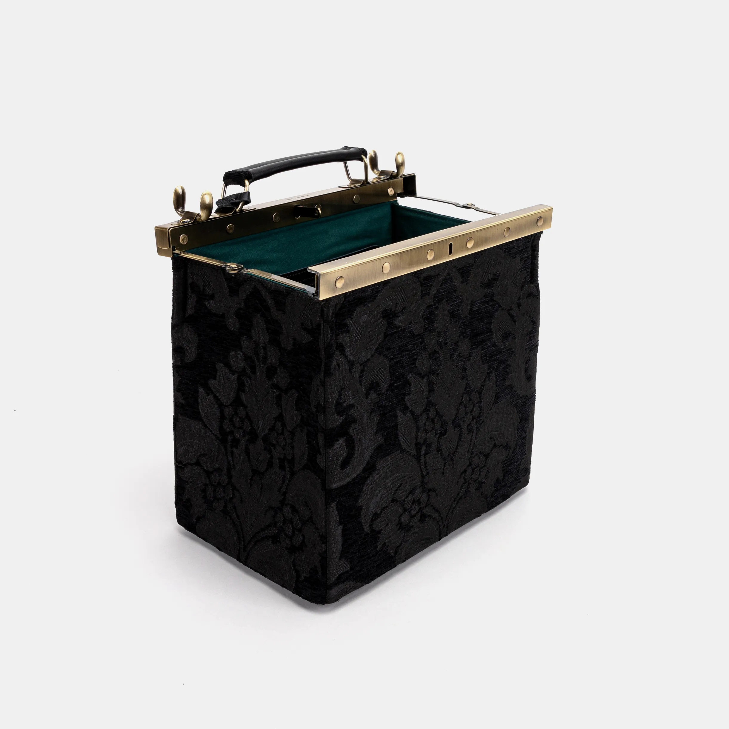 Victorian Blossom Black/Black Cecile Carpet Purse Gladstone Bag - Image 9