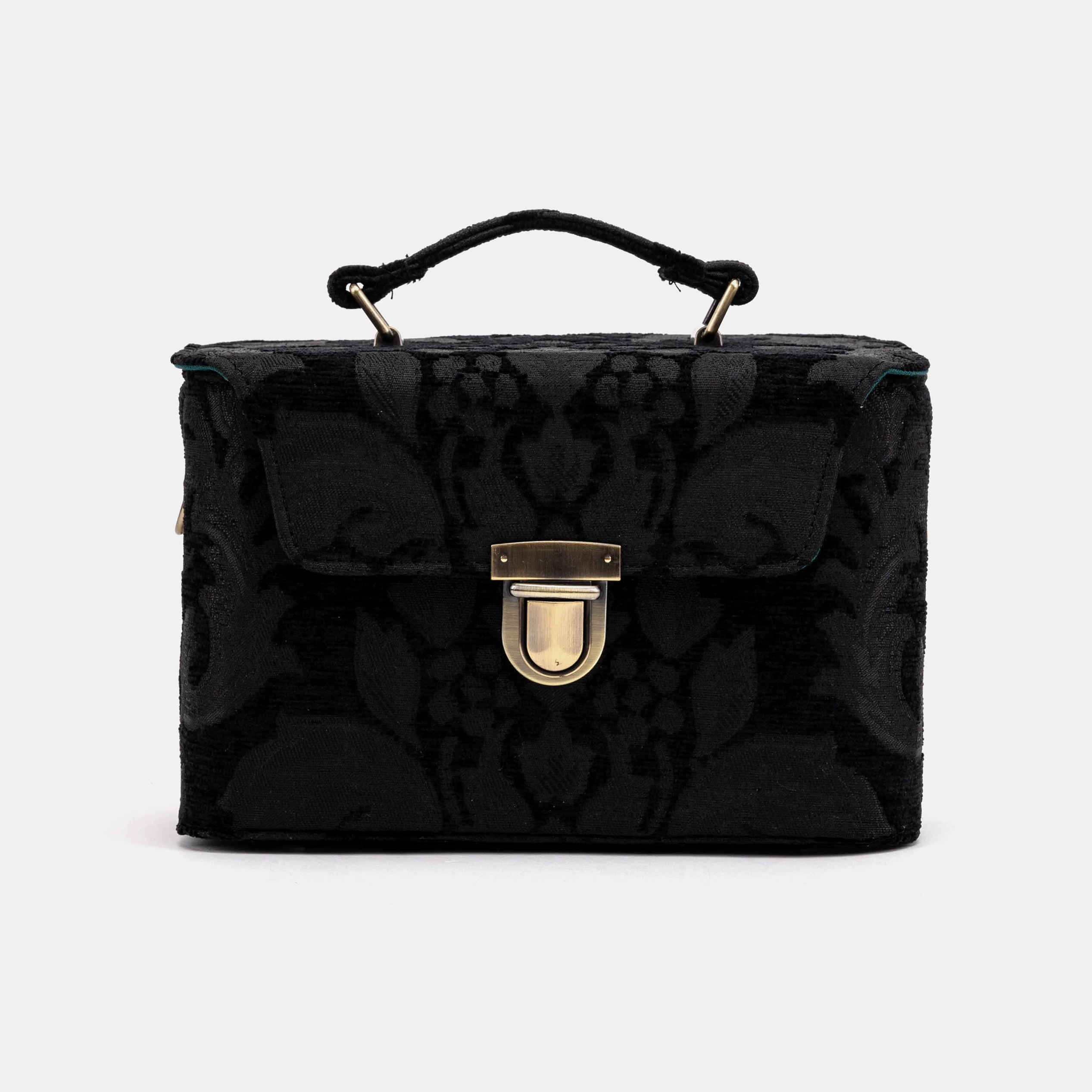 Victorian Blossom Black/Black Clara Medium Train Case Purse - Image 2
