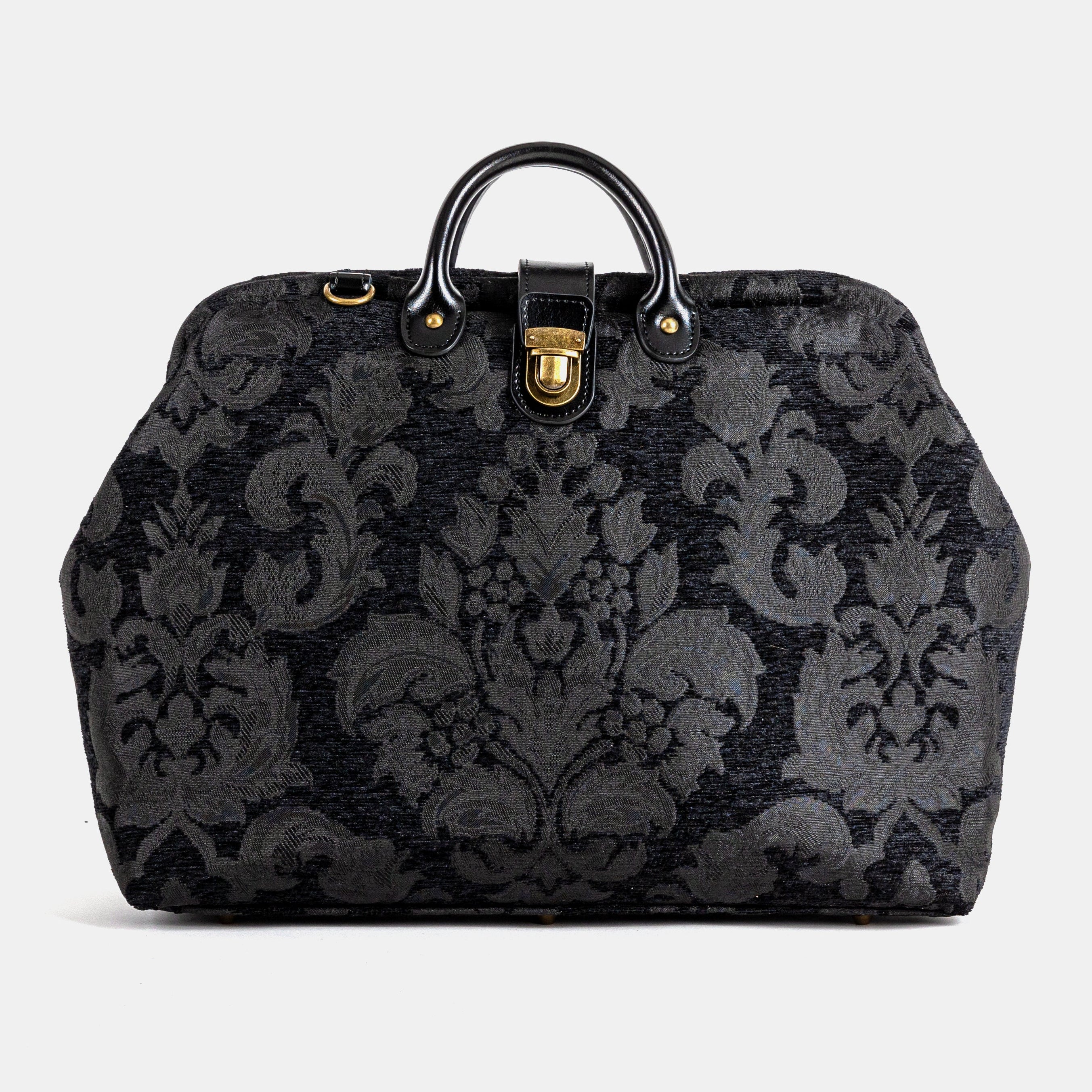 Victorian Blossom Black/Black Laptop Work Bag