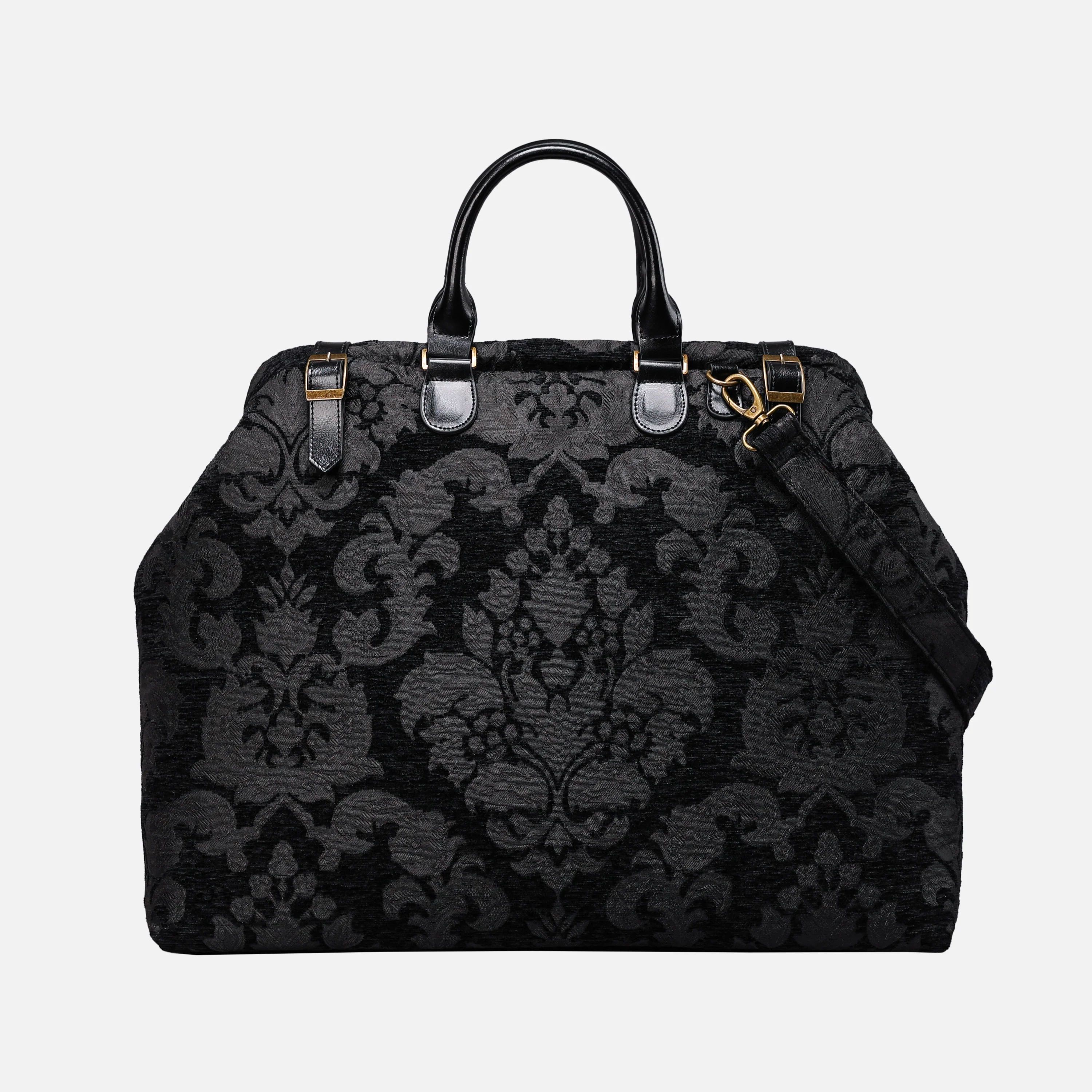 Victorian Blossom Black/Black Men's Carpetbag - Image 3
