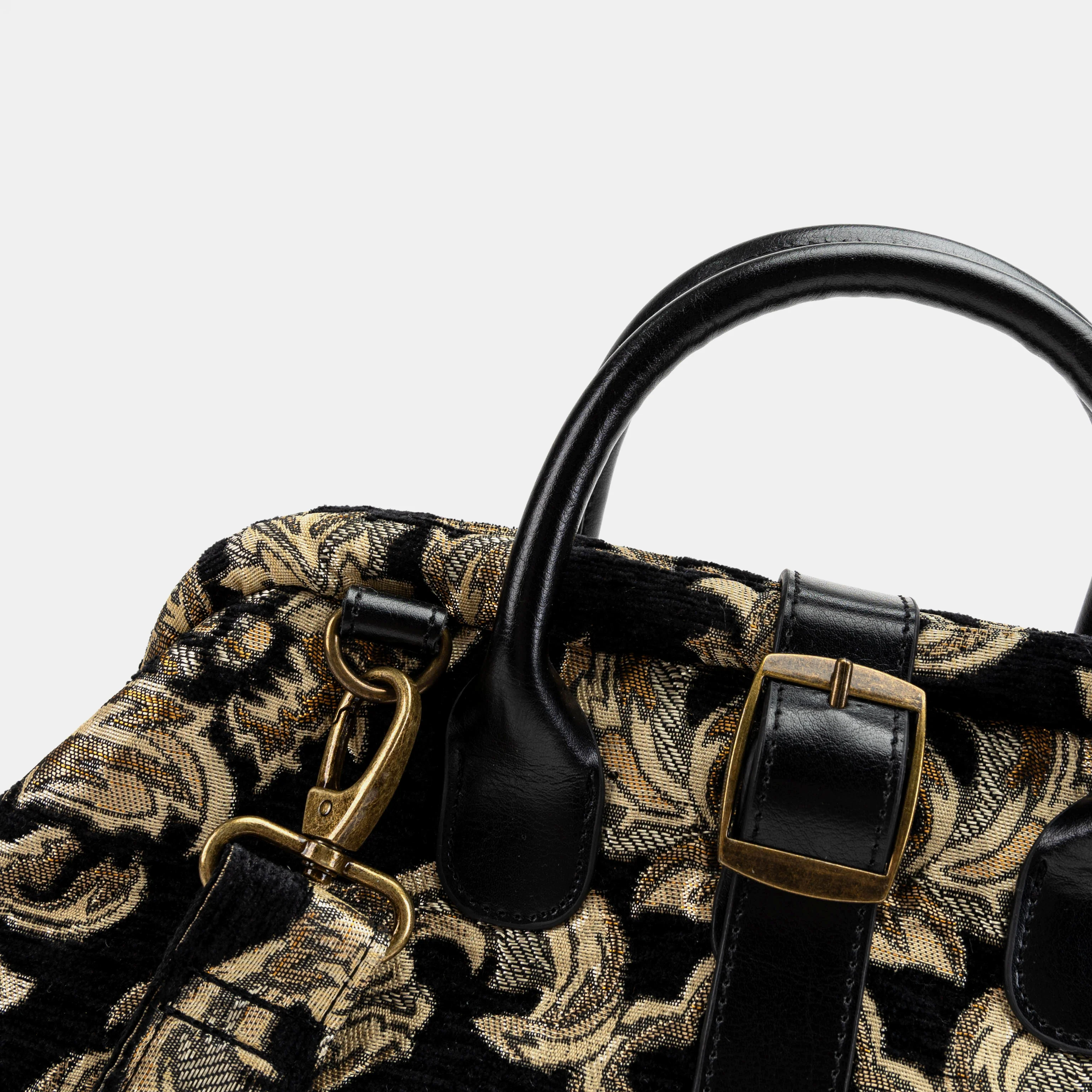 Victorian Blossom Black/Gold Carpet Laptop Backpack - Image 5