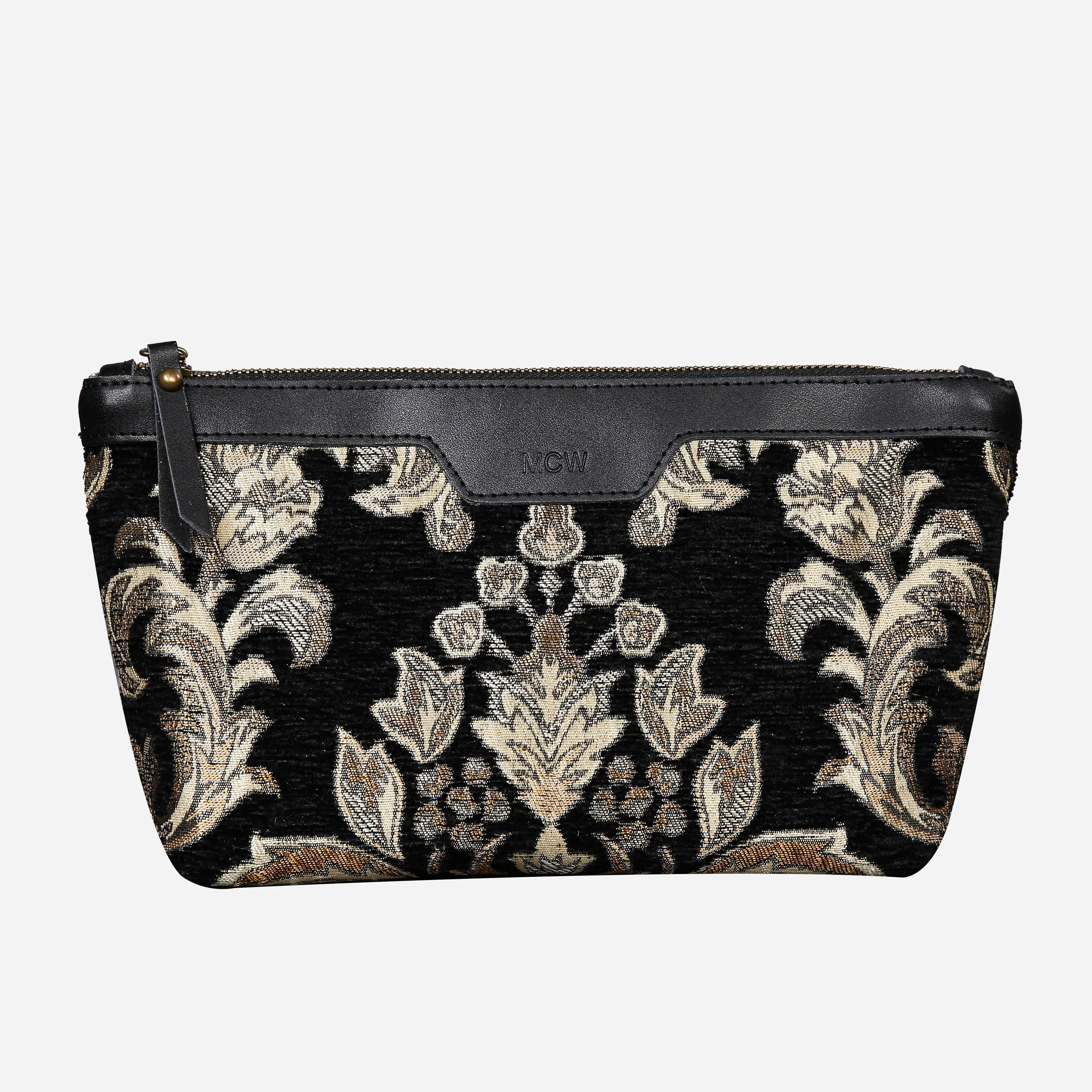 Victorian Blossom Black/Gold Carpet Makeup Bag