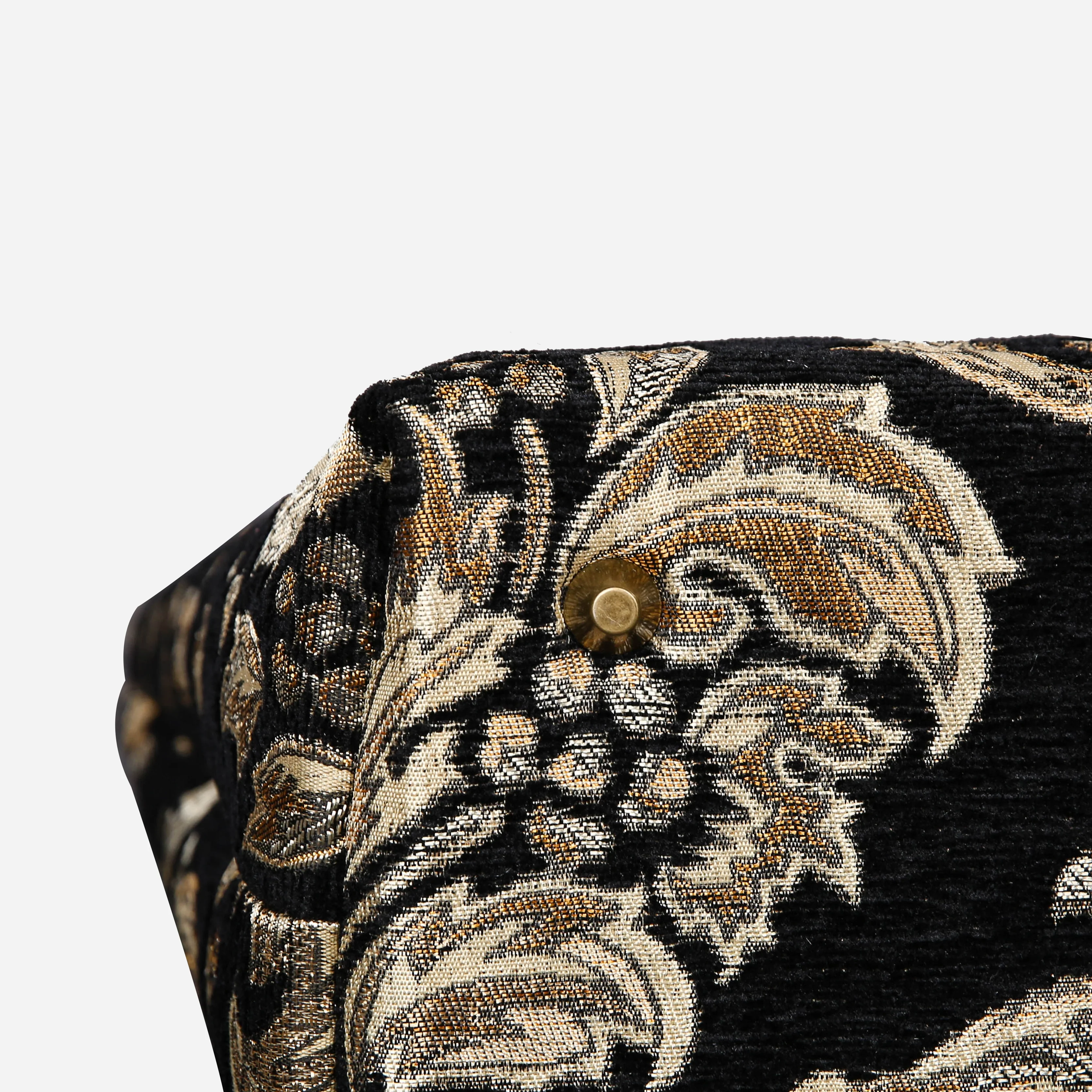 Victorian Blossom Black/Gold Carpet Tote Shopper - Image 4