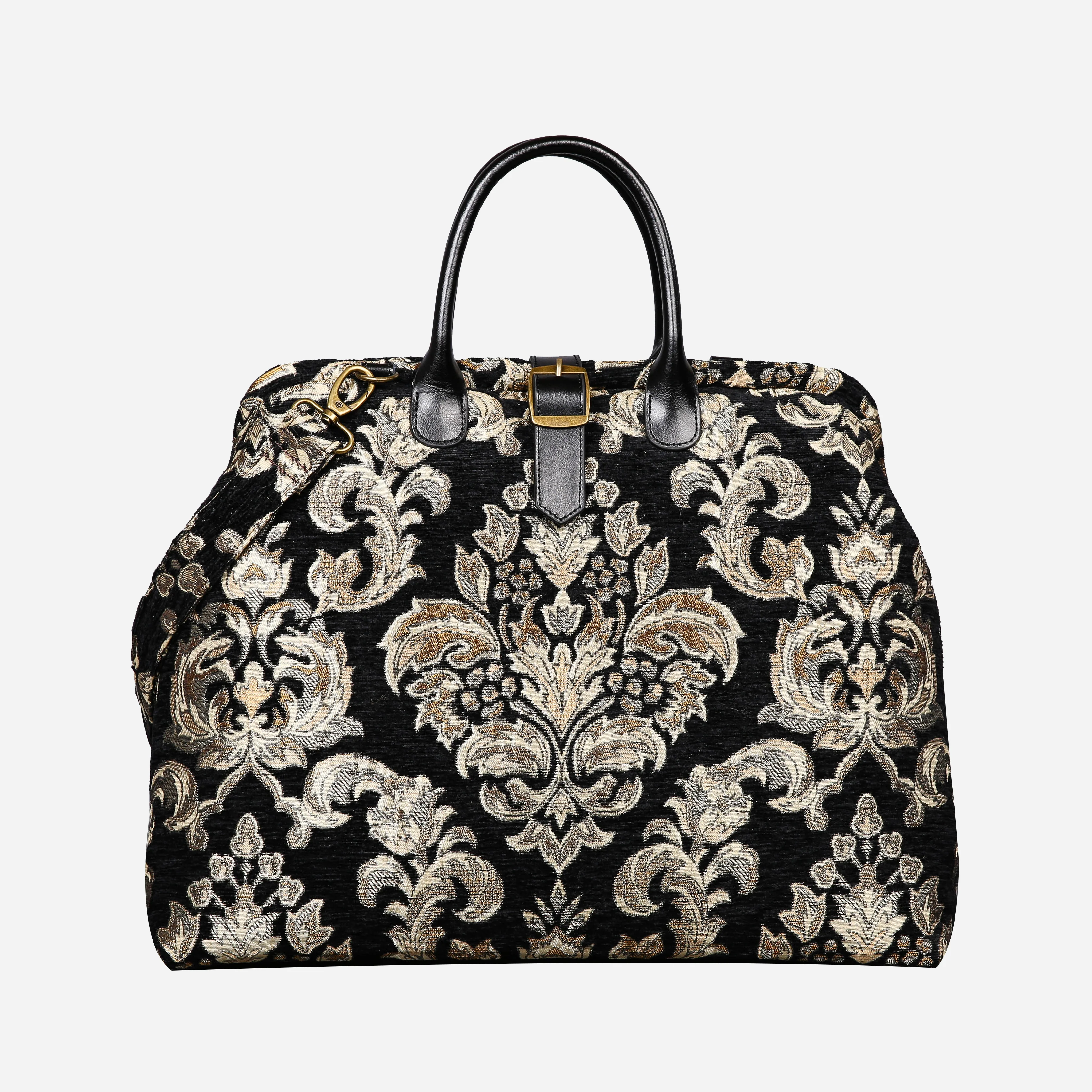 Victorian Blossom Black/Gold Mary Poppins Weekender