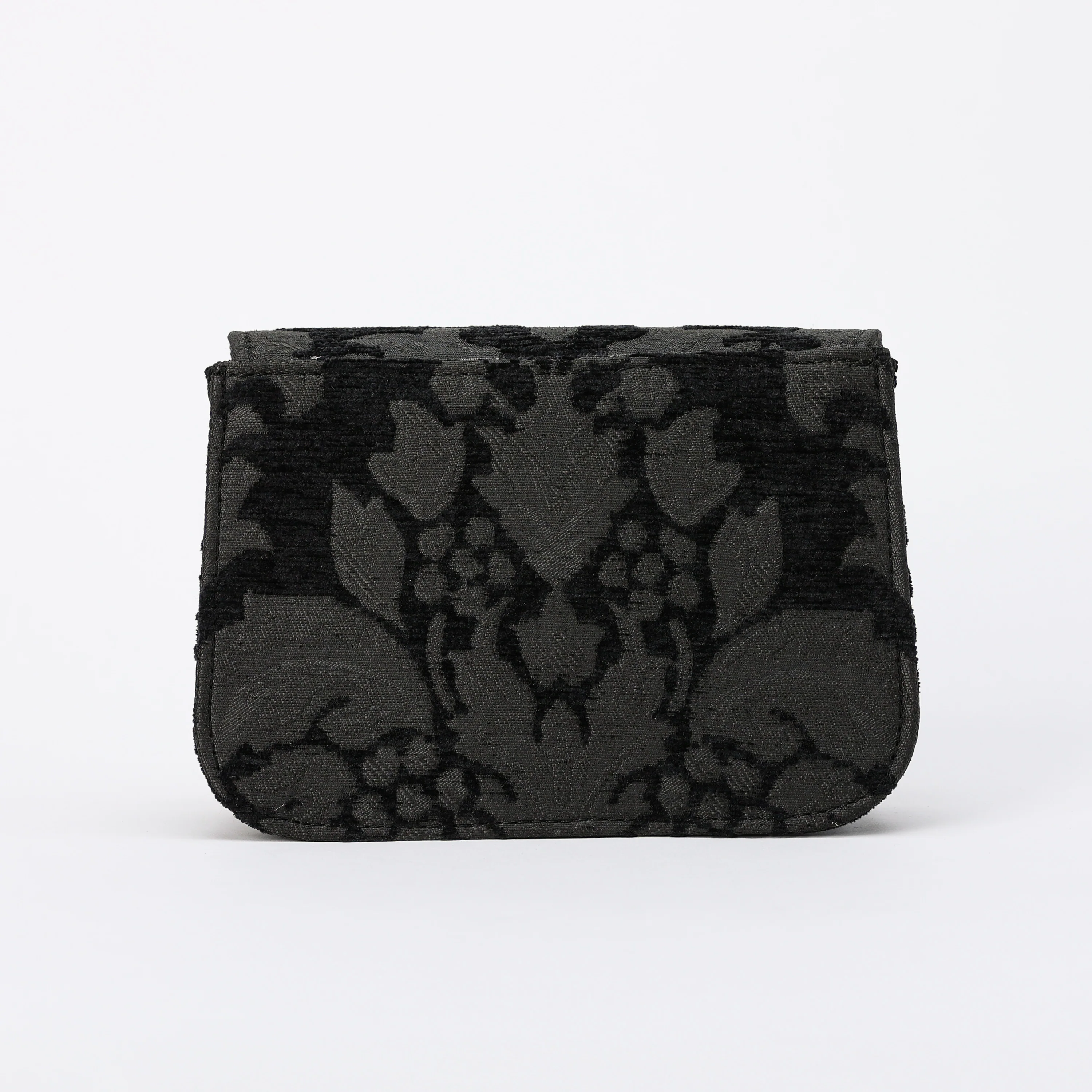 Victorian Blossom Black/Black Flap Crossbody Bag - Image 6