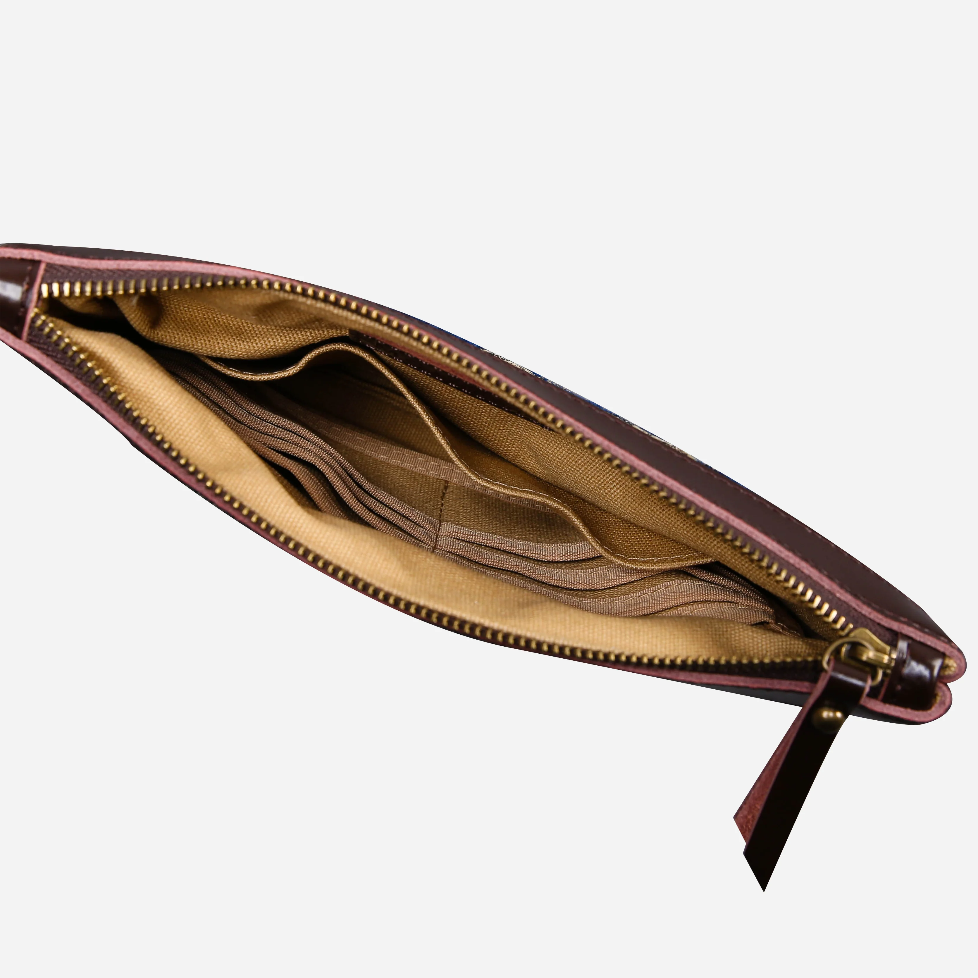 Victorian Blossom Blue/Gold Wristlet Clutch - Image 6