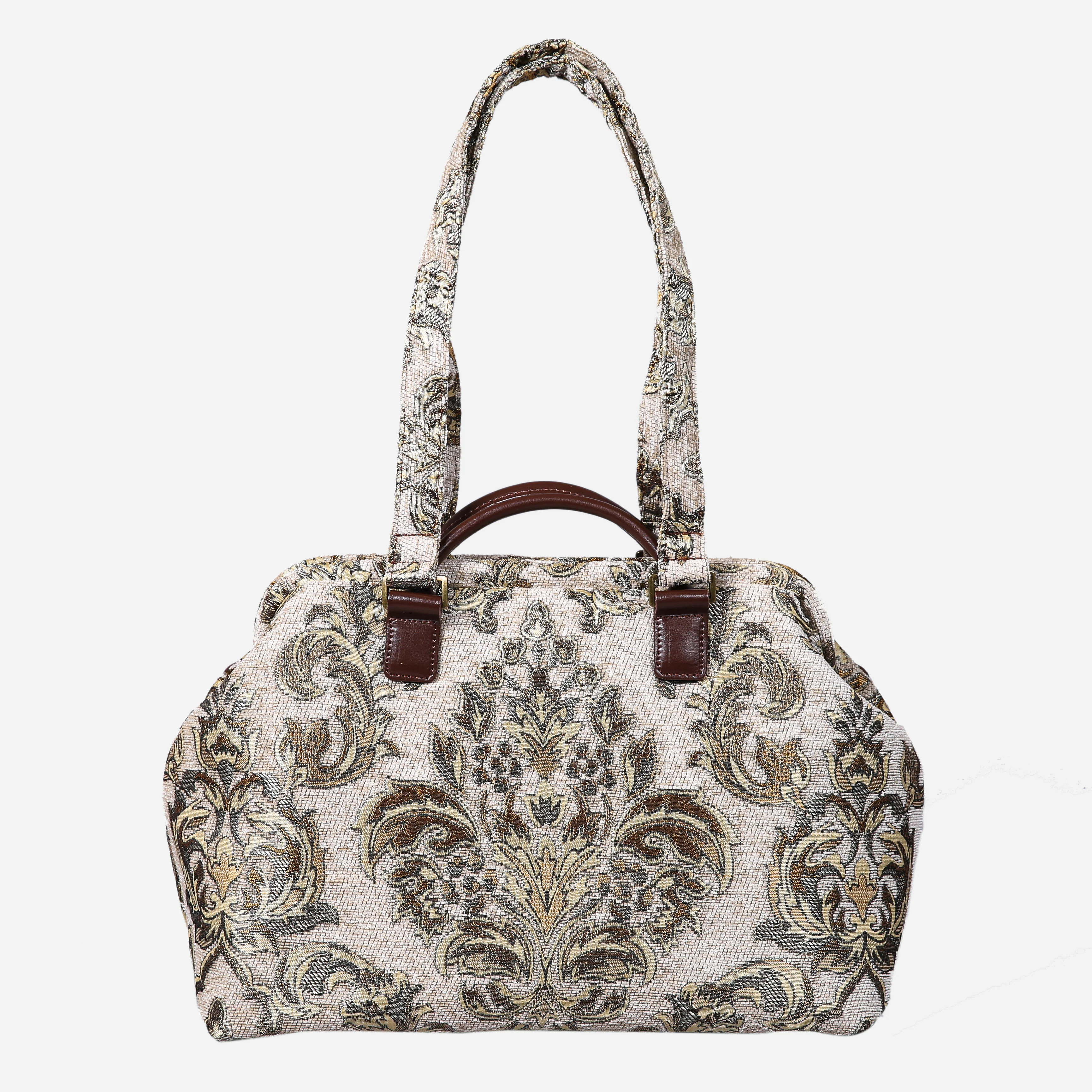 Victorian Blossom Cream/Gold Knitting Project Bag - Image 3
