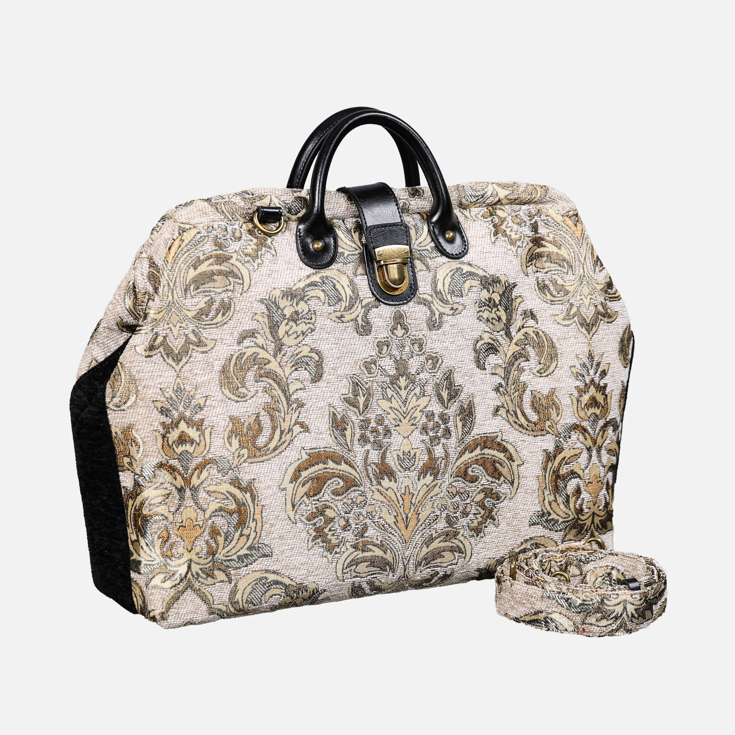 Victorian Blossom Cream/Gold Laptop Work Bag - Image 2