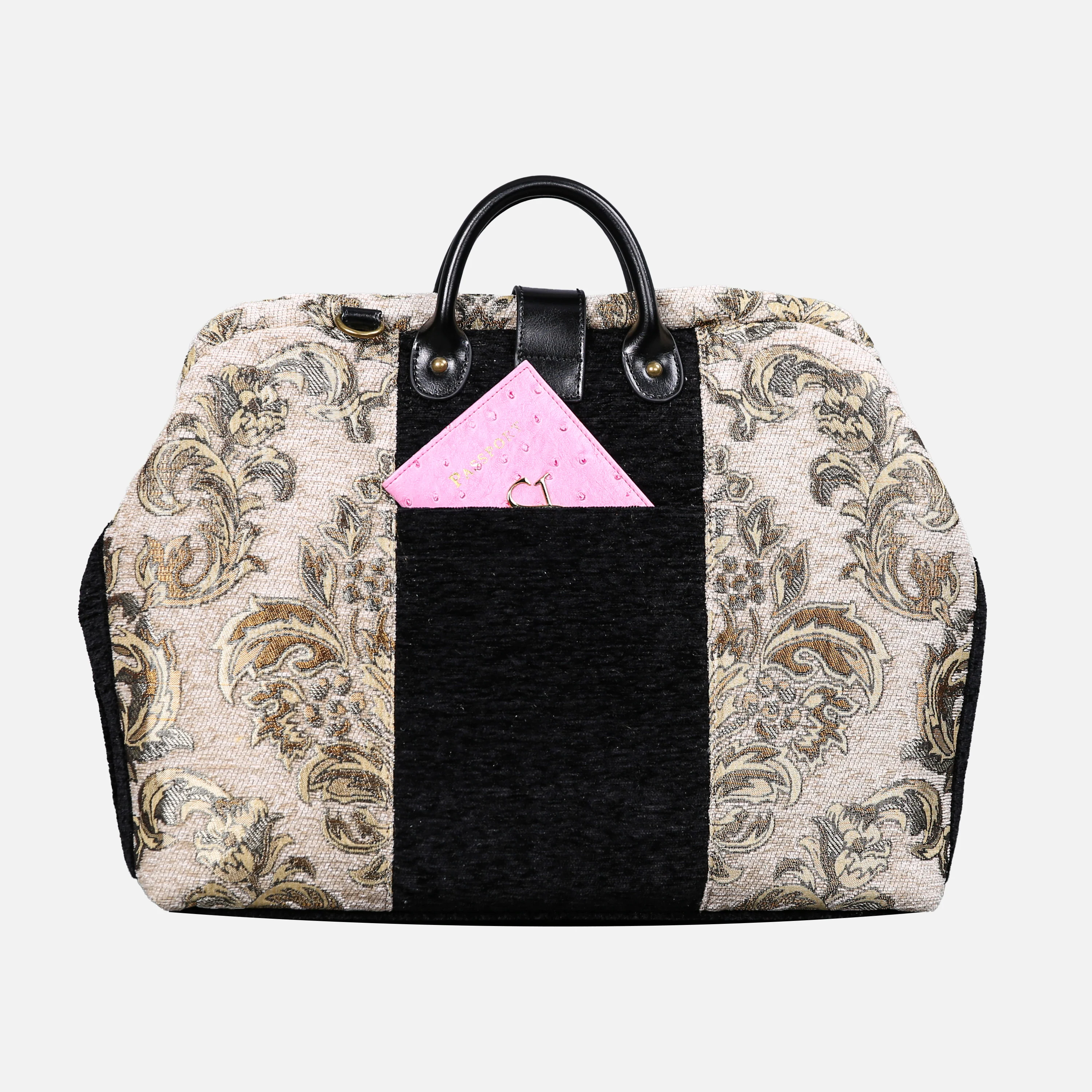 Victorian Blossom Cream/Gold Laptop Work Bag - Image 4