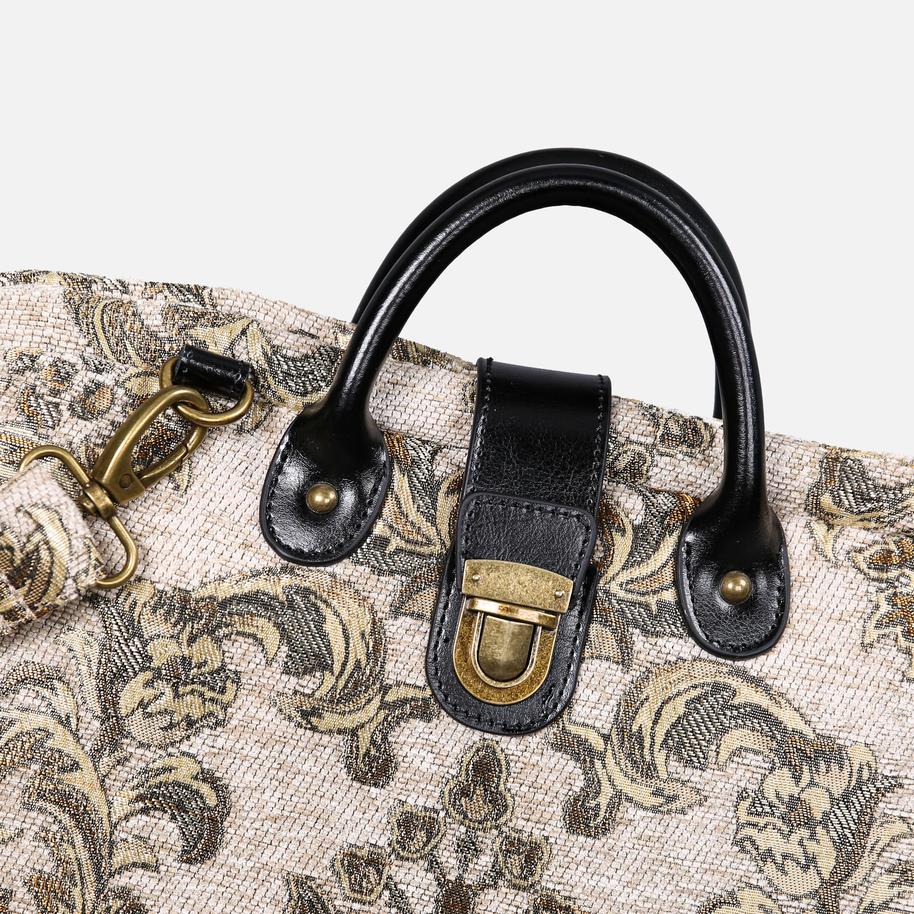 Victorian Blossom Cream/Gold Laptop Work Bag - Image 7