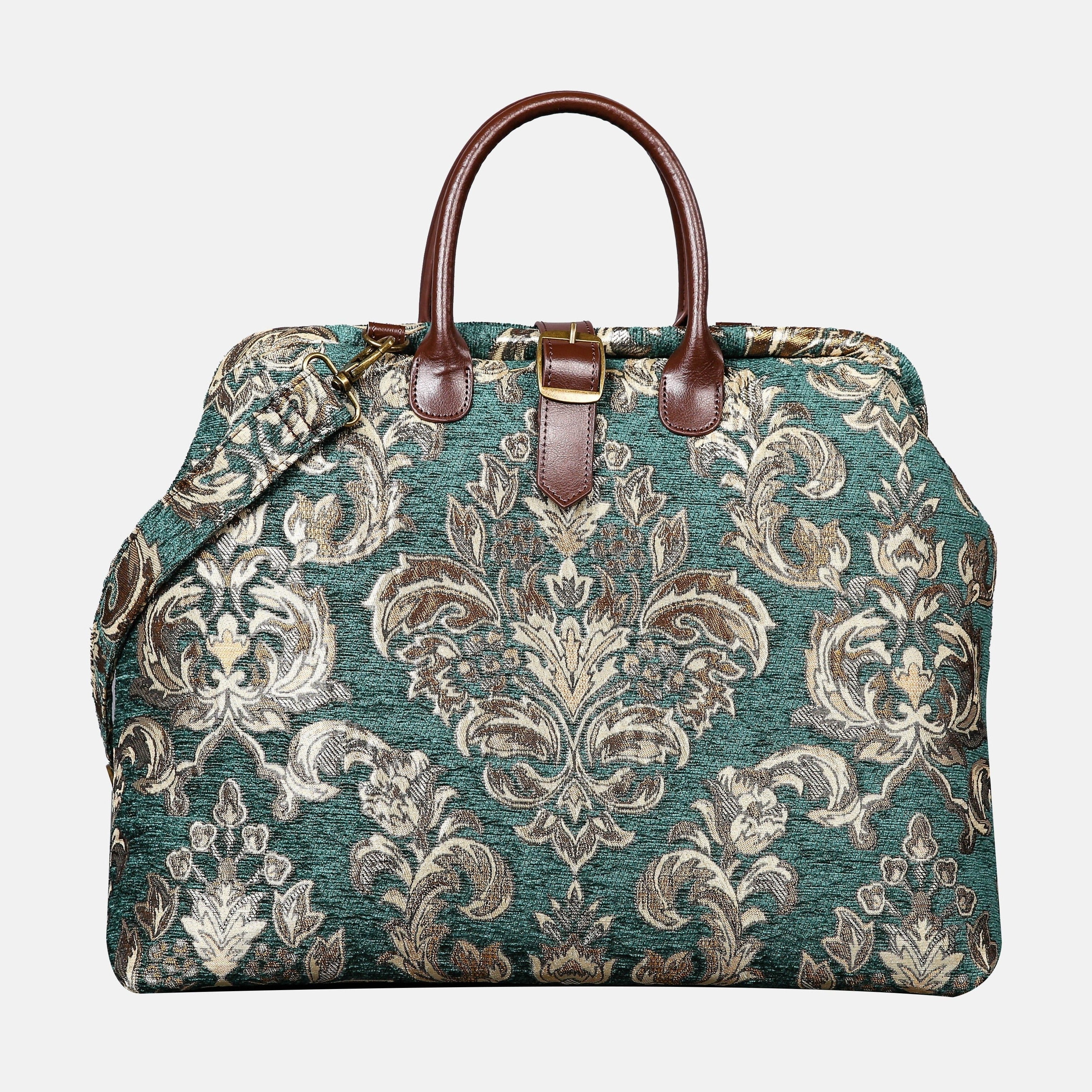 Victorian Blossom Green/Gold Mary Poppins Weekender
