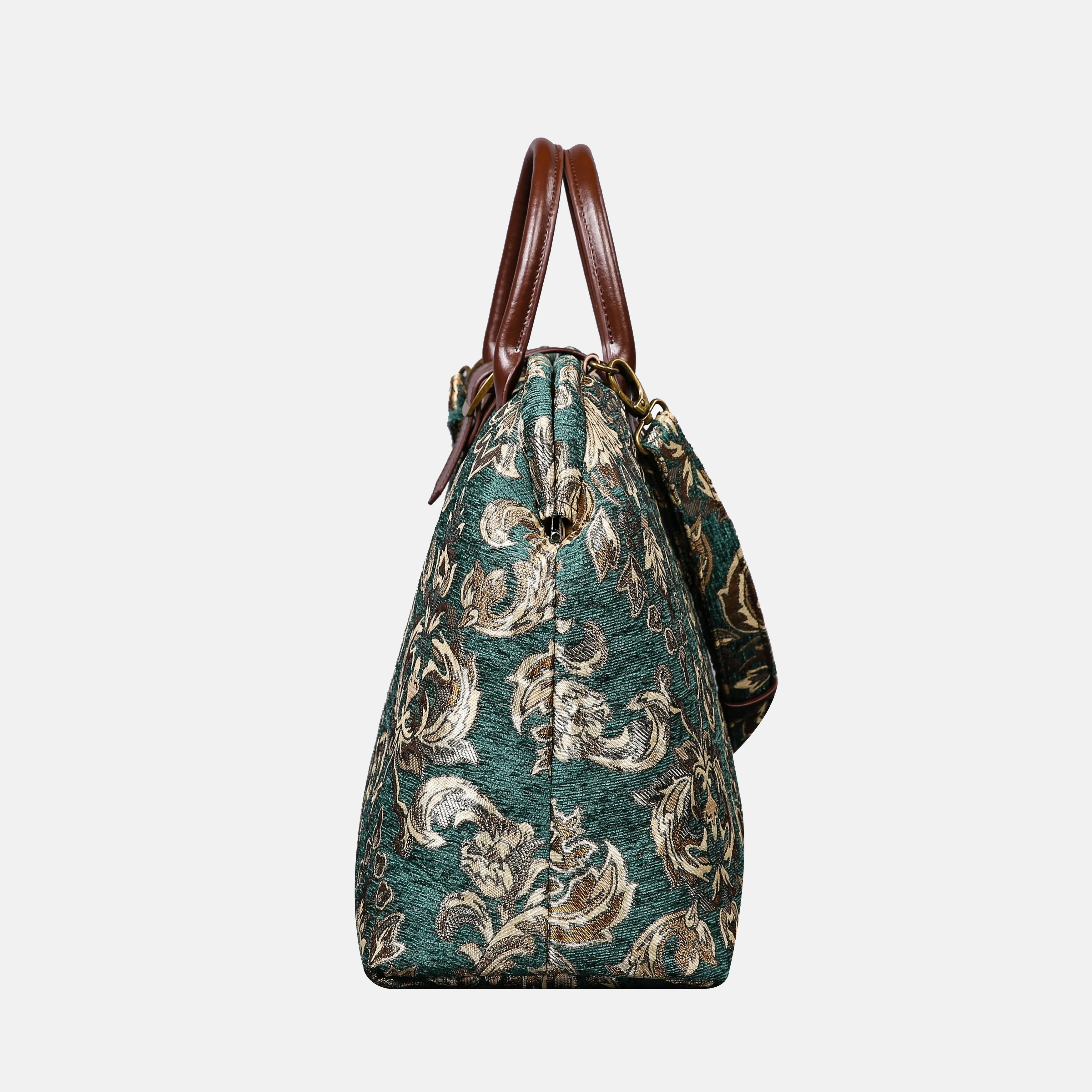 Victorian Blossom Green/Gold Mary Poppins Weekender - Image 3