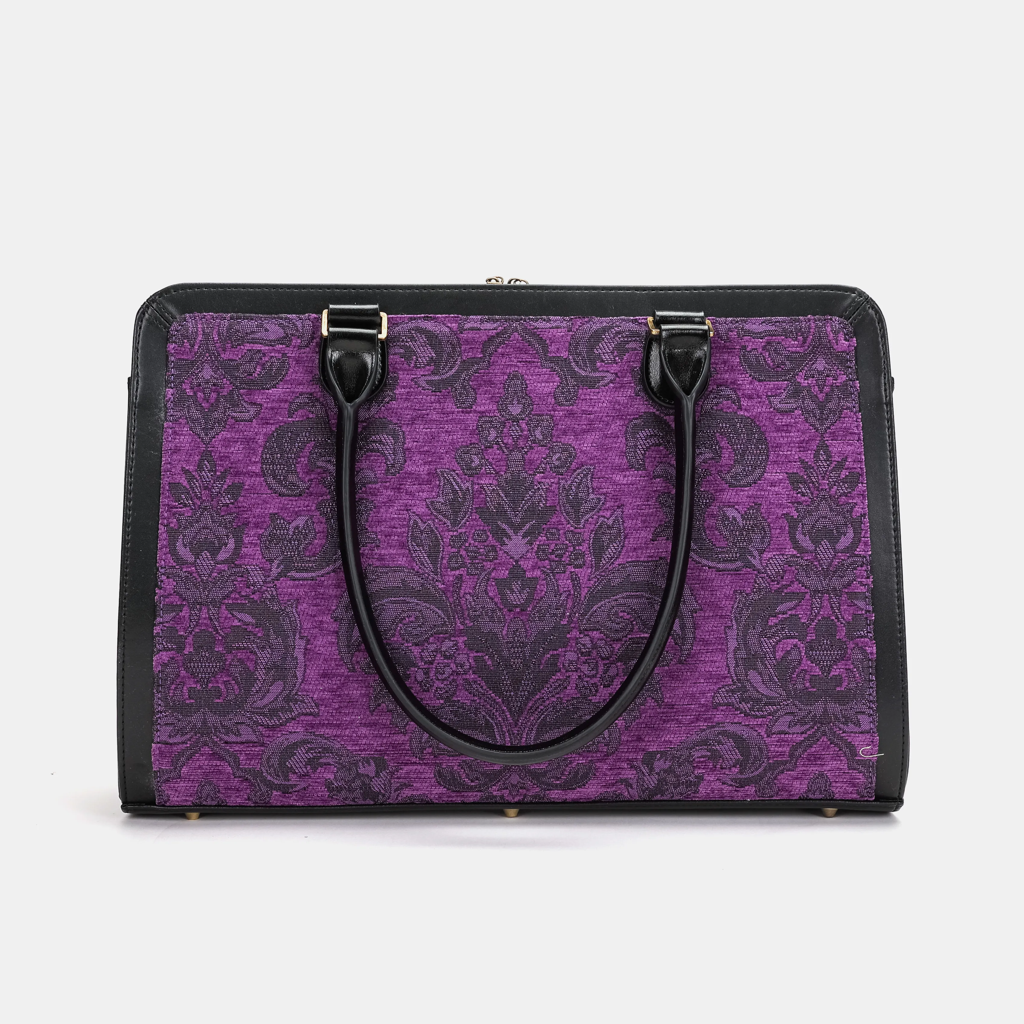 Victorian Blossom Purple Business Tote - Image 4
