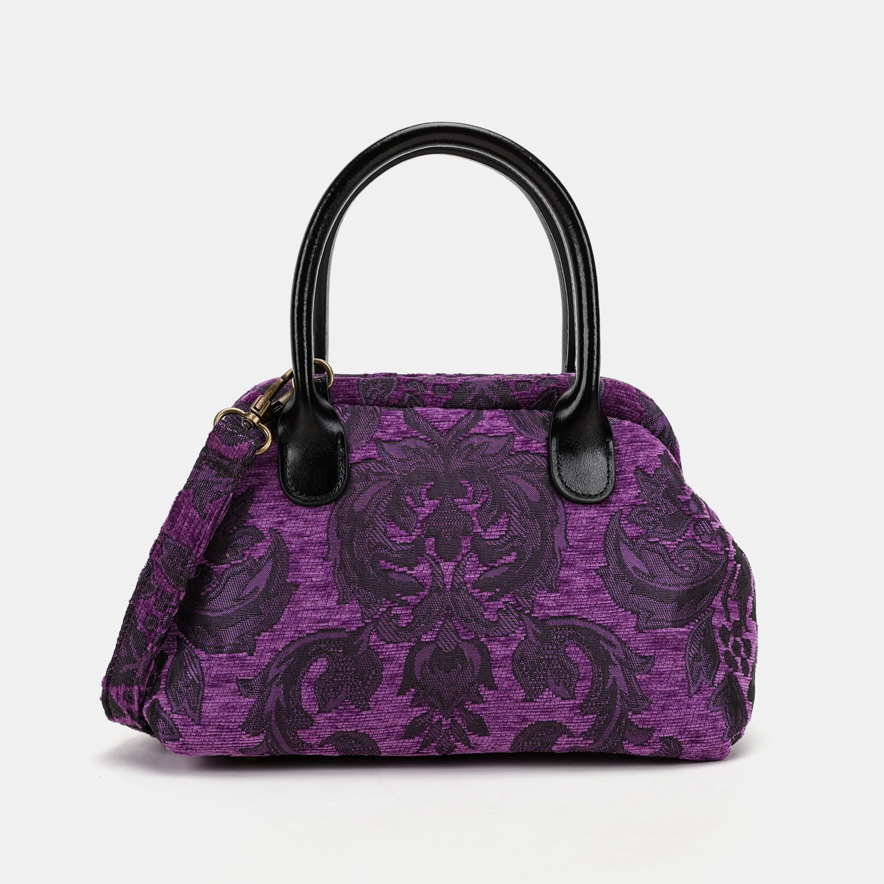 Victorian Blossom Purple Carpet Satchel