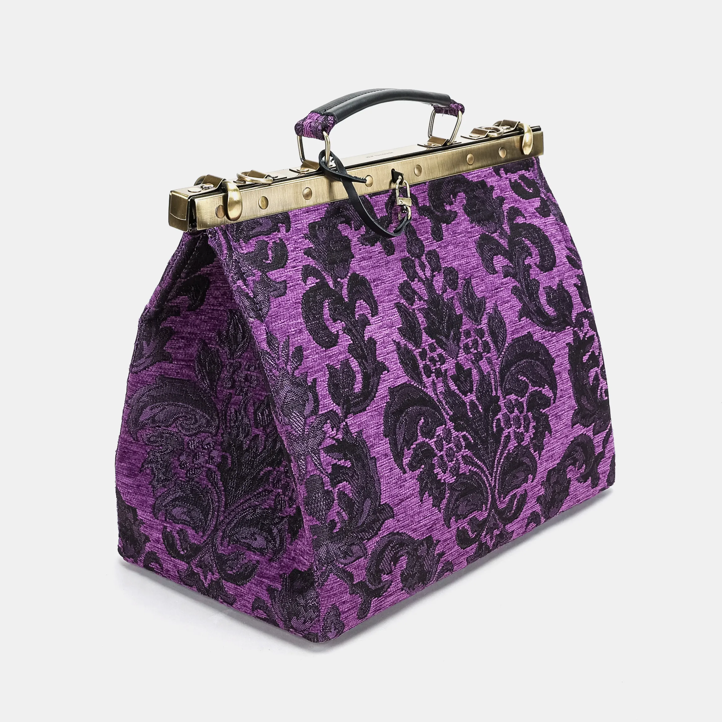 Victorian Blossom Purple Cecile Carpet Purse Gladstone Bag - Image 3