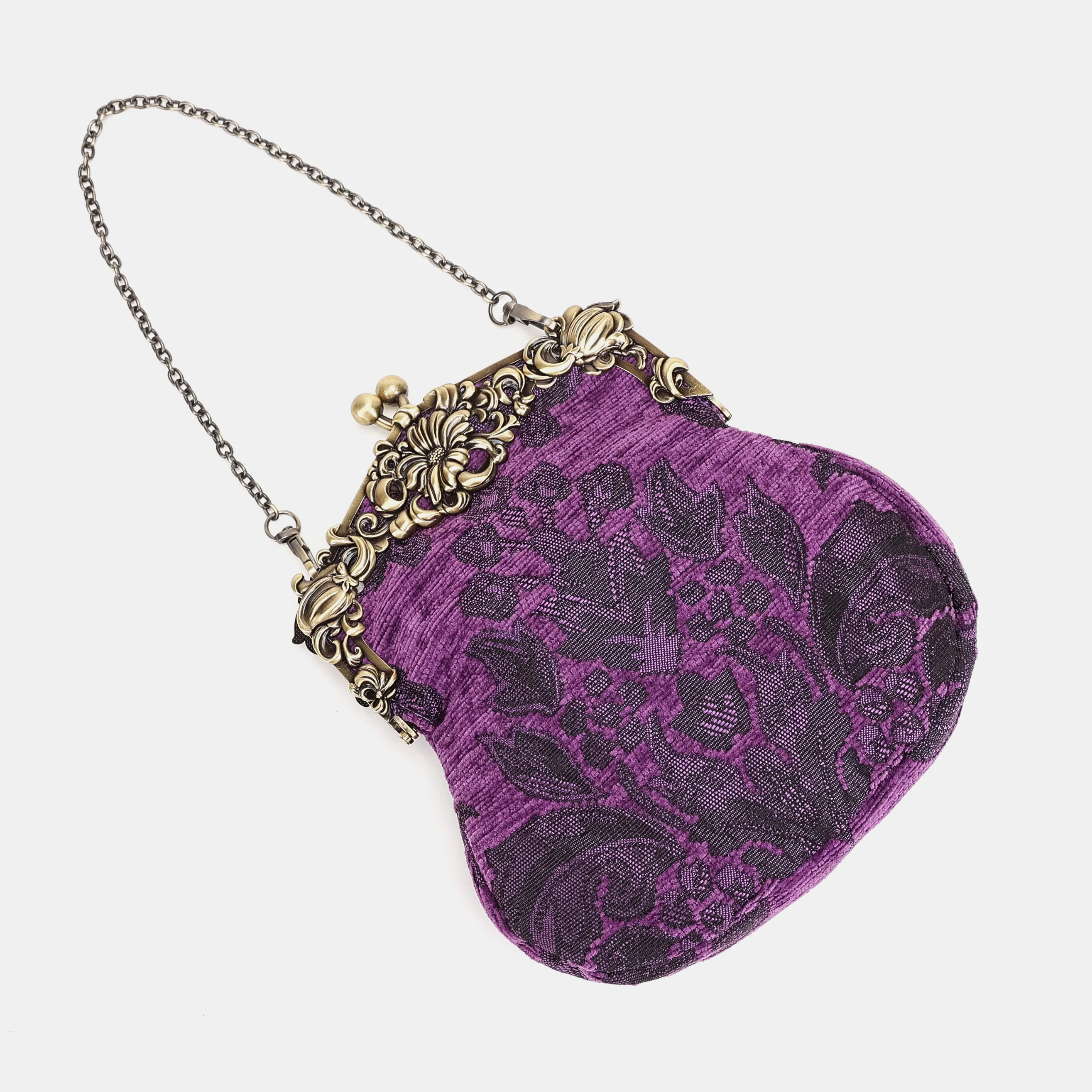 Victorian Blossom Purple Chatelaine Purse Large - Image 2